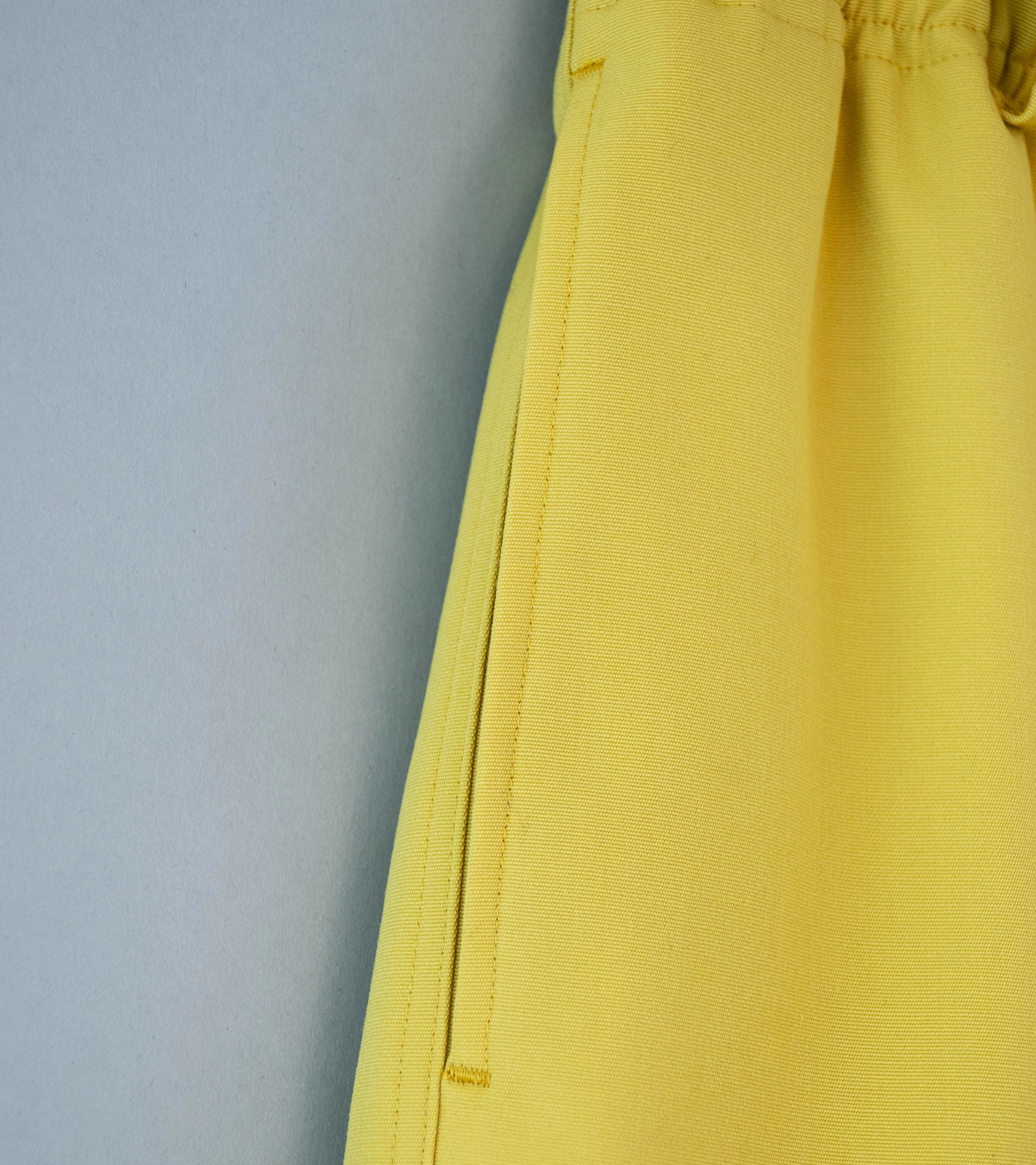 Auralee 'Wool Max Canvas Shorts' (Mustard Yellow) - Image 3