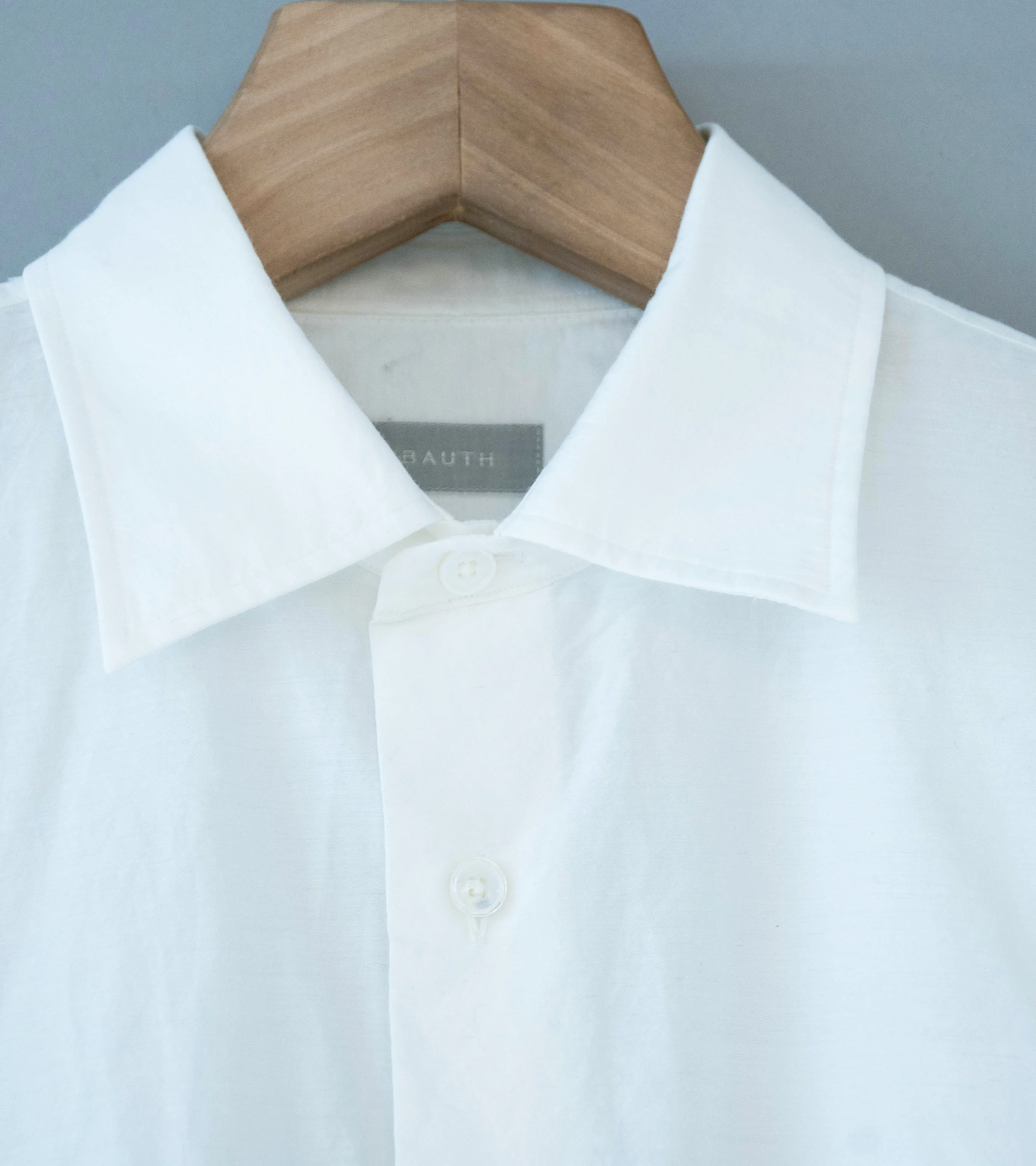 Bauth 'Cotton Silk Broad Shirt' (Off White) - Image 6
