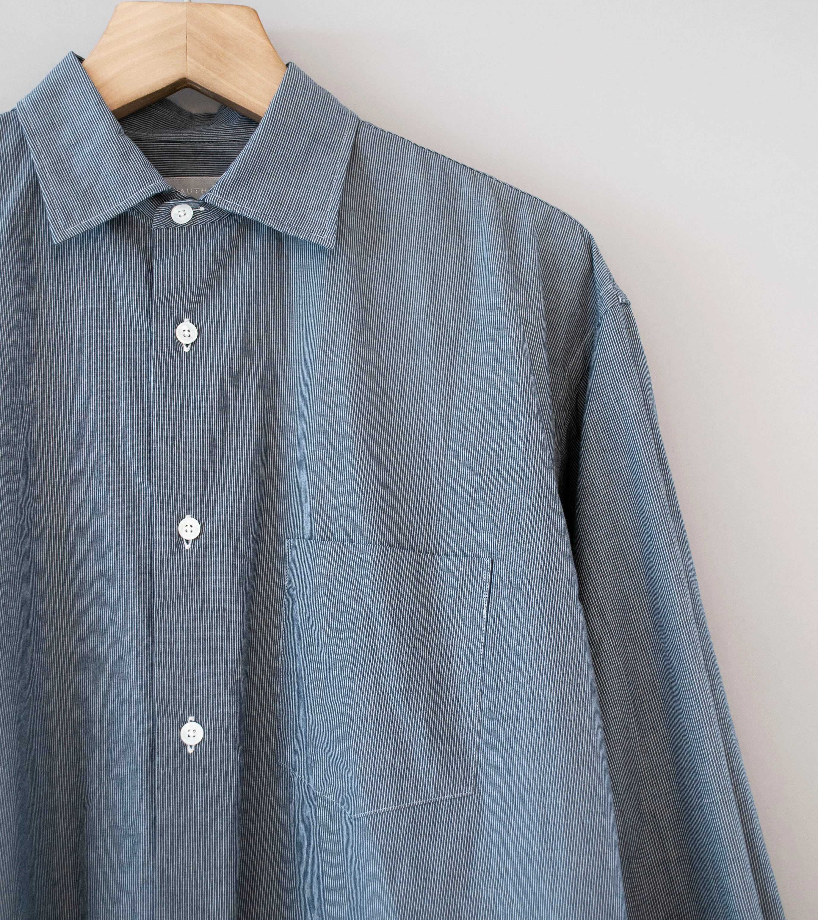 Bauth 'Cotton Stripe Shirt' (Blue Stripe) - Image 2