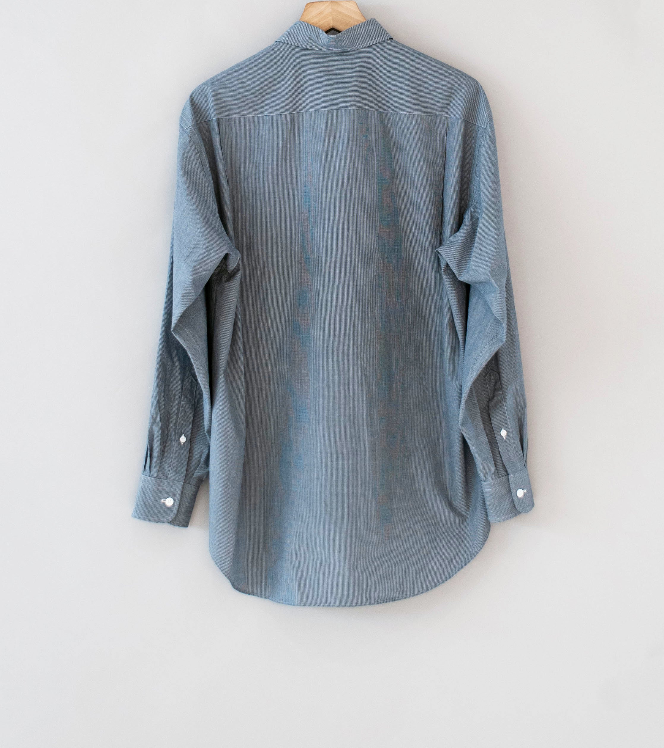 Bauth 'Cotton Stripe Shirt' (Blue Stripe) - Image 9