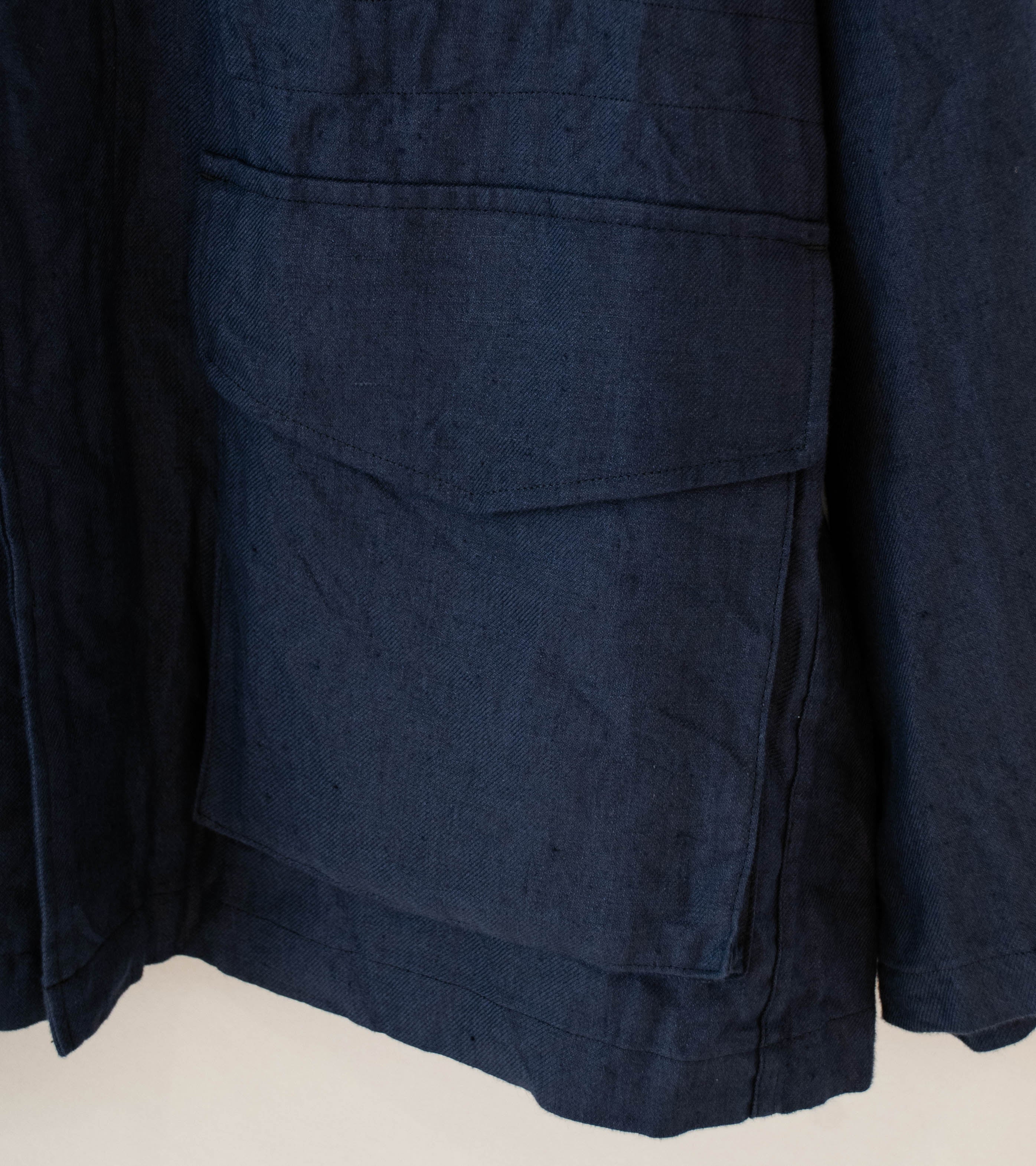 Bauth 'Linen Military Jacket' (Navy) - Image 5