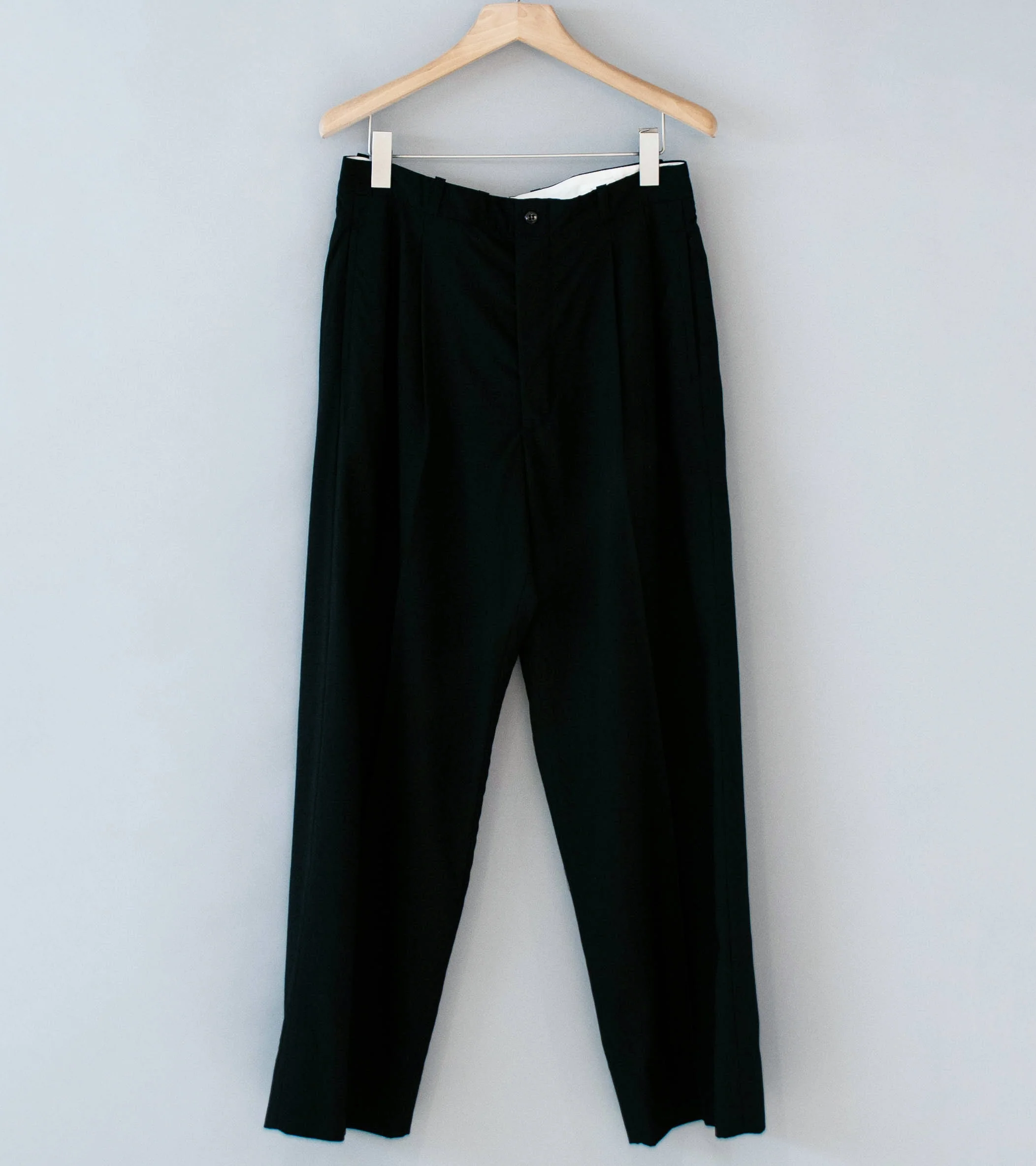 Bauth 'Tropical Wool Two Tuck Trousers' (Black)