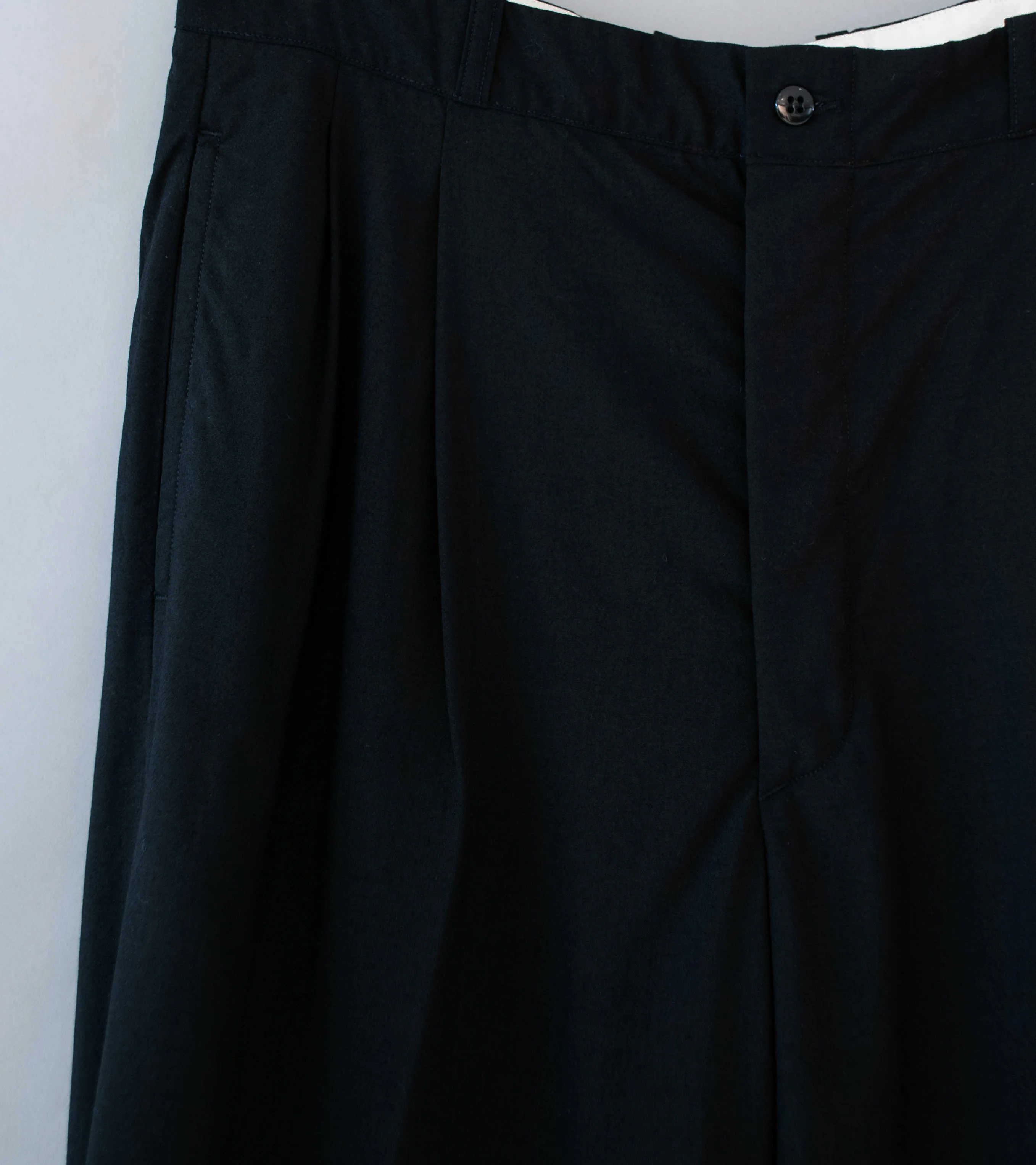 Bauth 'Tropical Wool Two Tuck Trousers' (Black) - Image 2