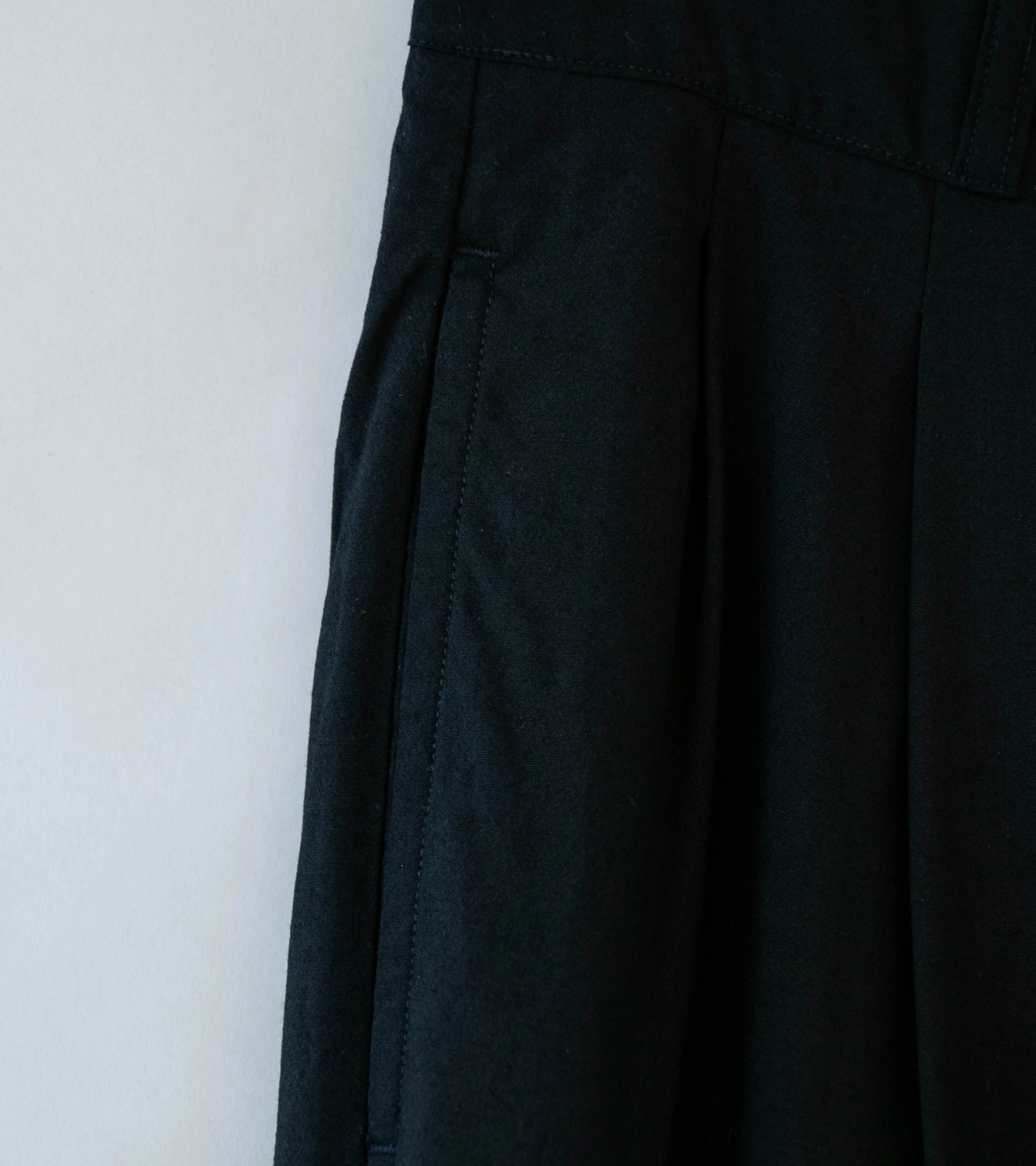 Bauth 'Tropical Wool Two Tuck Trousers' (Black) - Image 3
