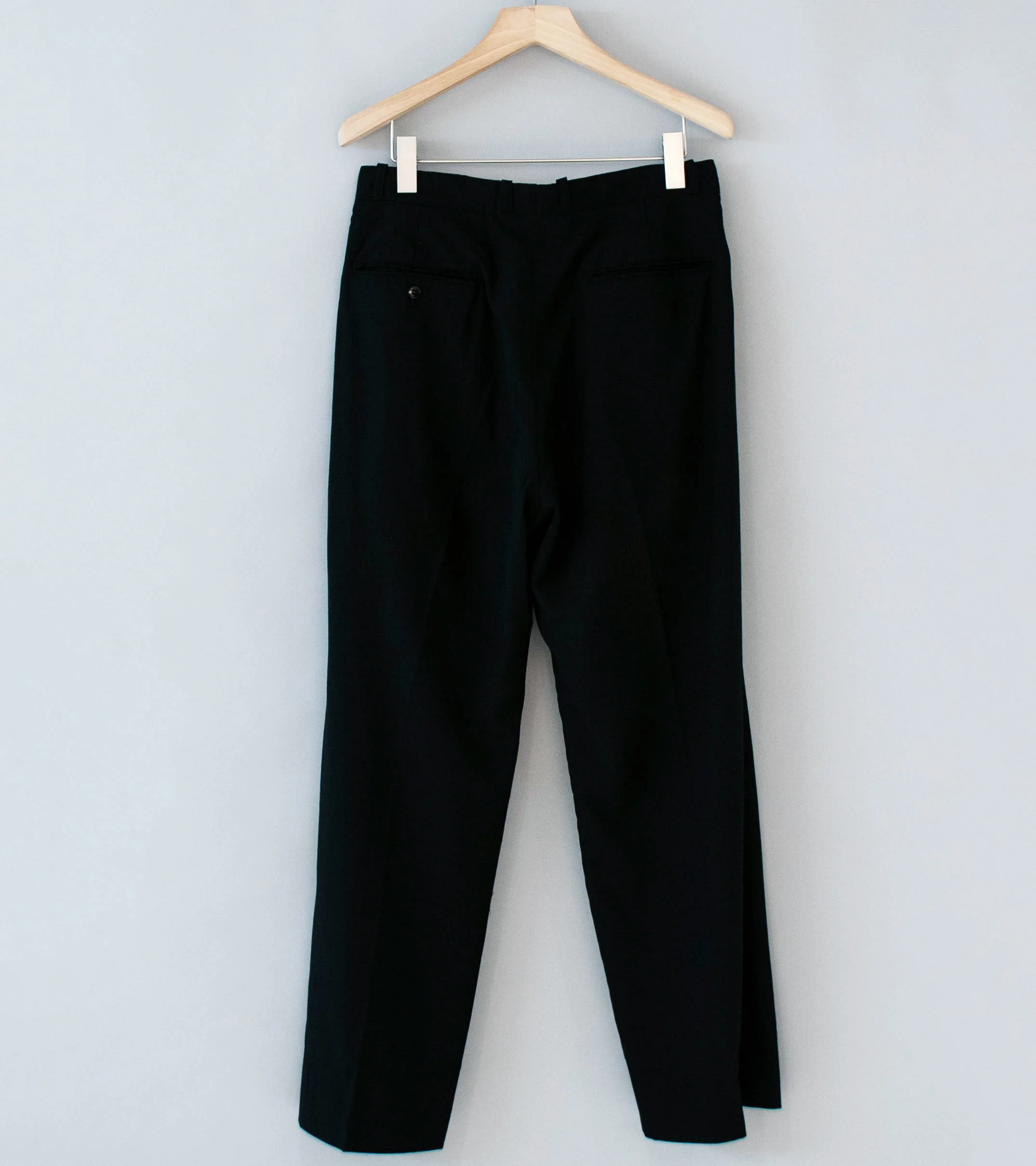 Bauth 'Tropical Wool Two Tuck Trousers' (Black) - Image 4