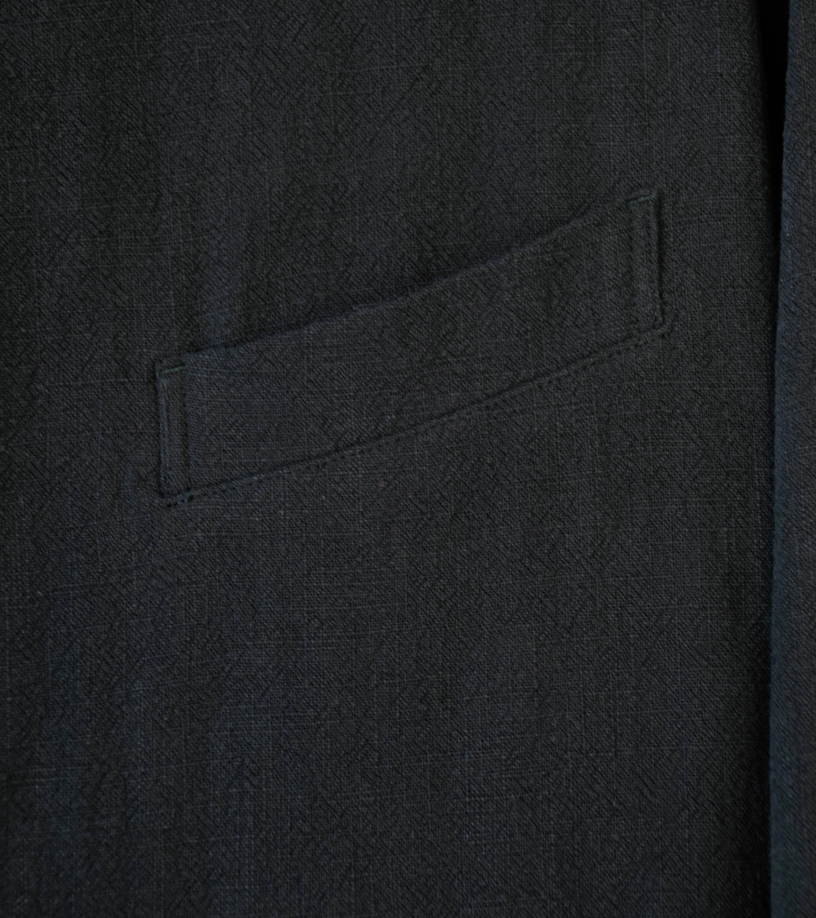 Conkers 'Field Shirt' (Charcoal Ramie Cotton) - Image 3
