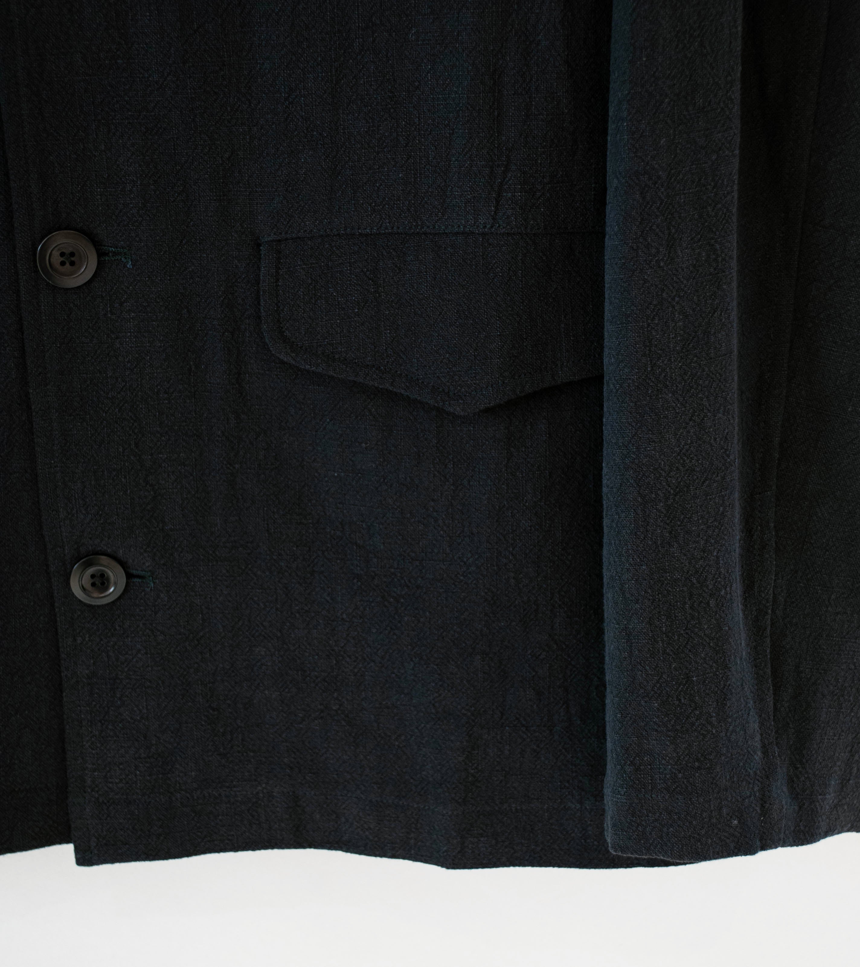 Conkers 'Field Shirt' (Charcoal Ramie Cotton) - Image 4