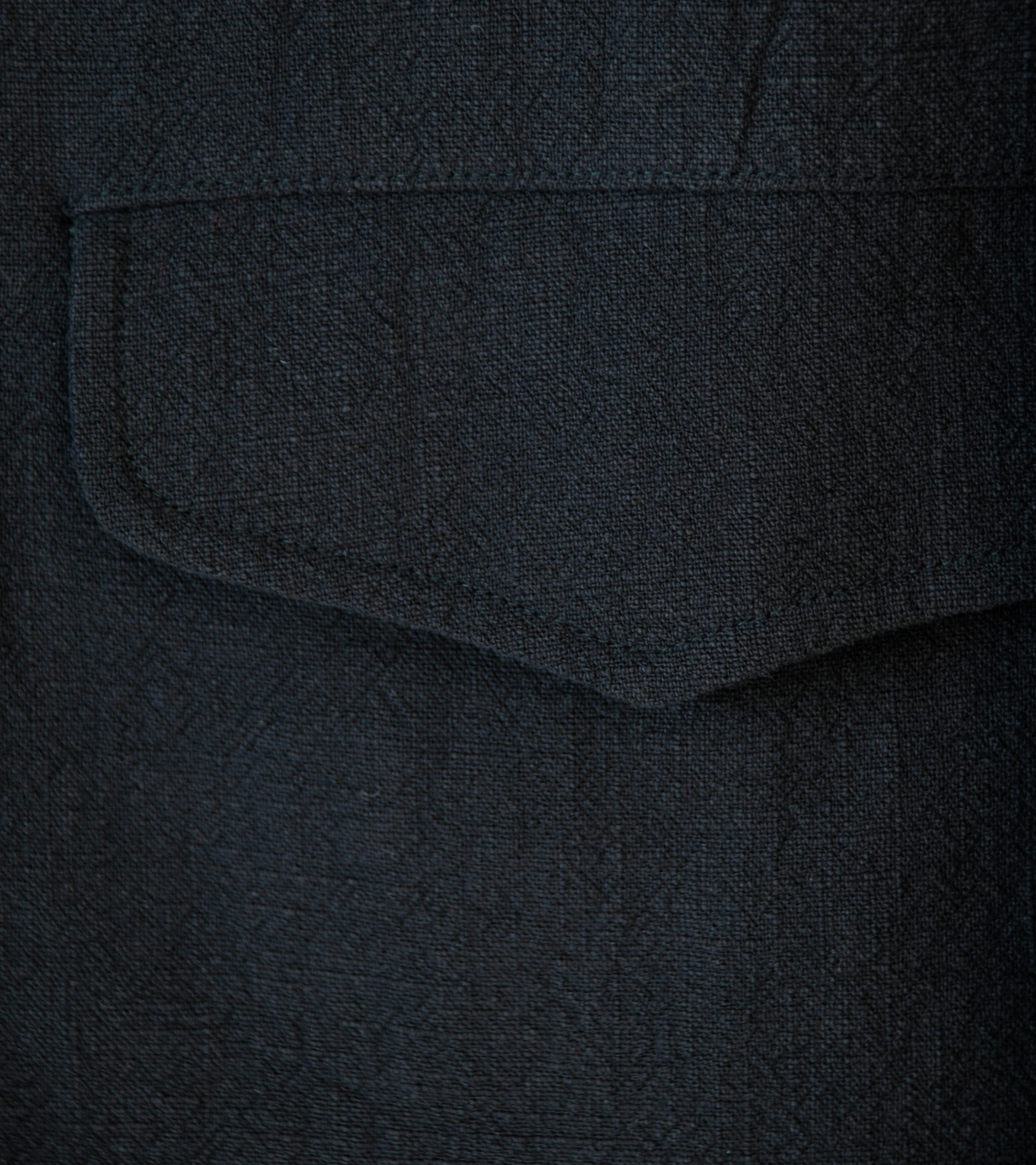 Conkers 'Field Shirt' (Charcoal Ramie Cotton) - Image 5