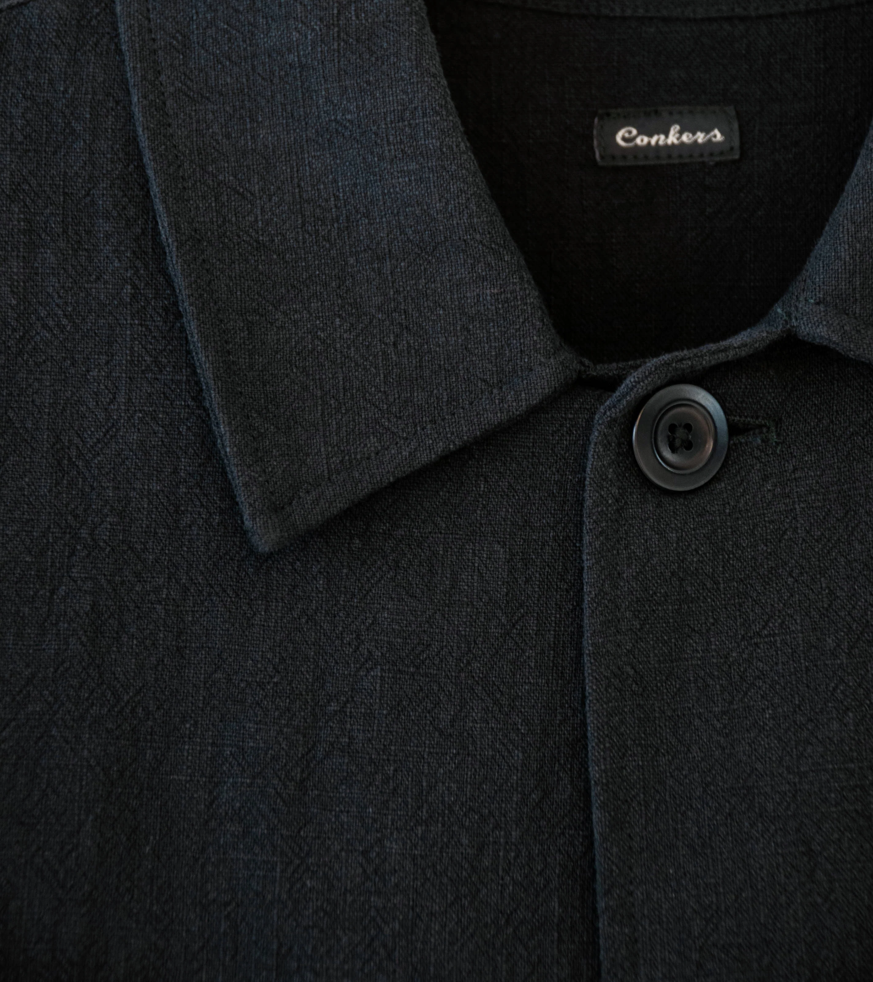Conkers 'Field Shirt' (Charcoal Ramie Cotton) - Image 7