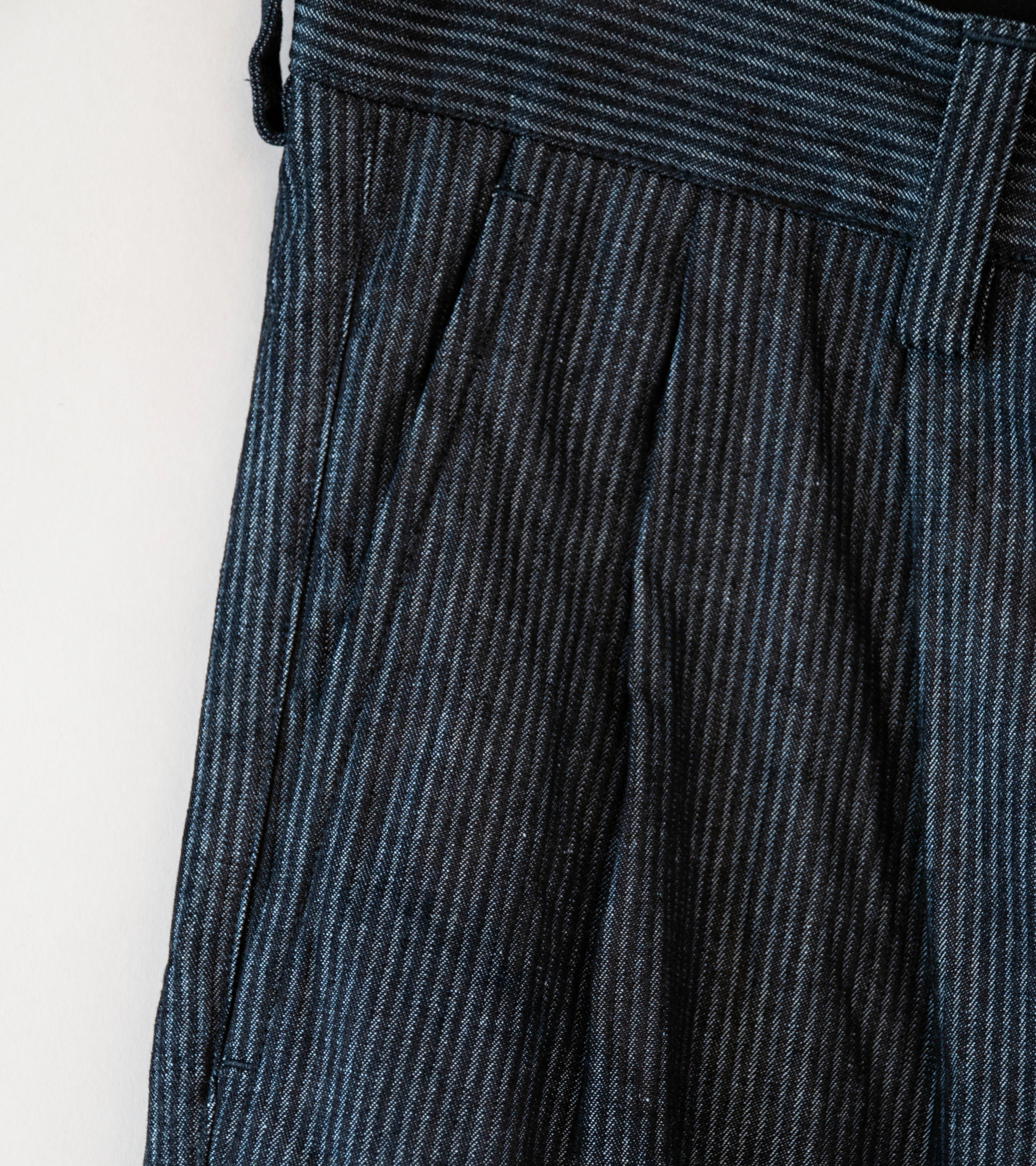 Conkers 'Gardening Trouser' (Navy Striped Cotton) - Image 3