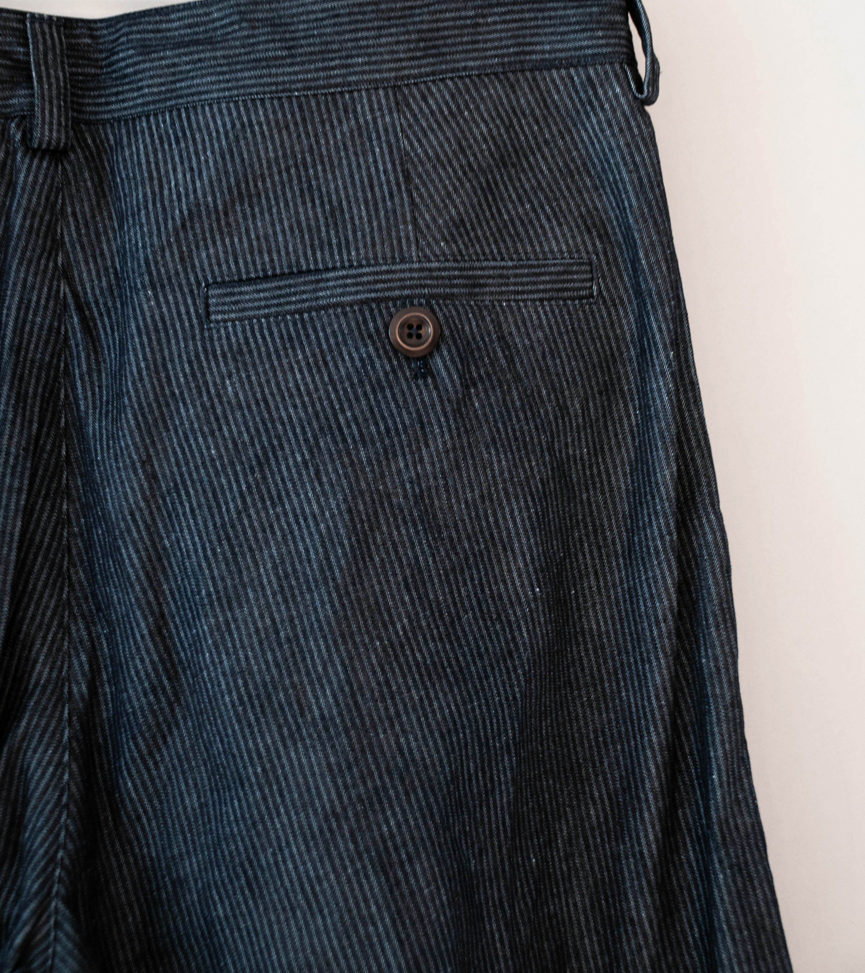 Conkers 'Gardening Trouser' (Navy Striped Cotton) - Image 5