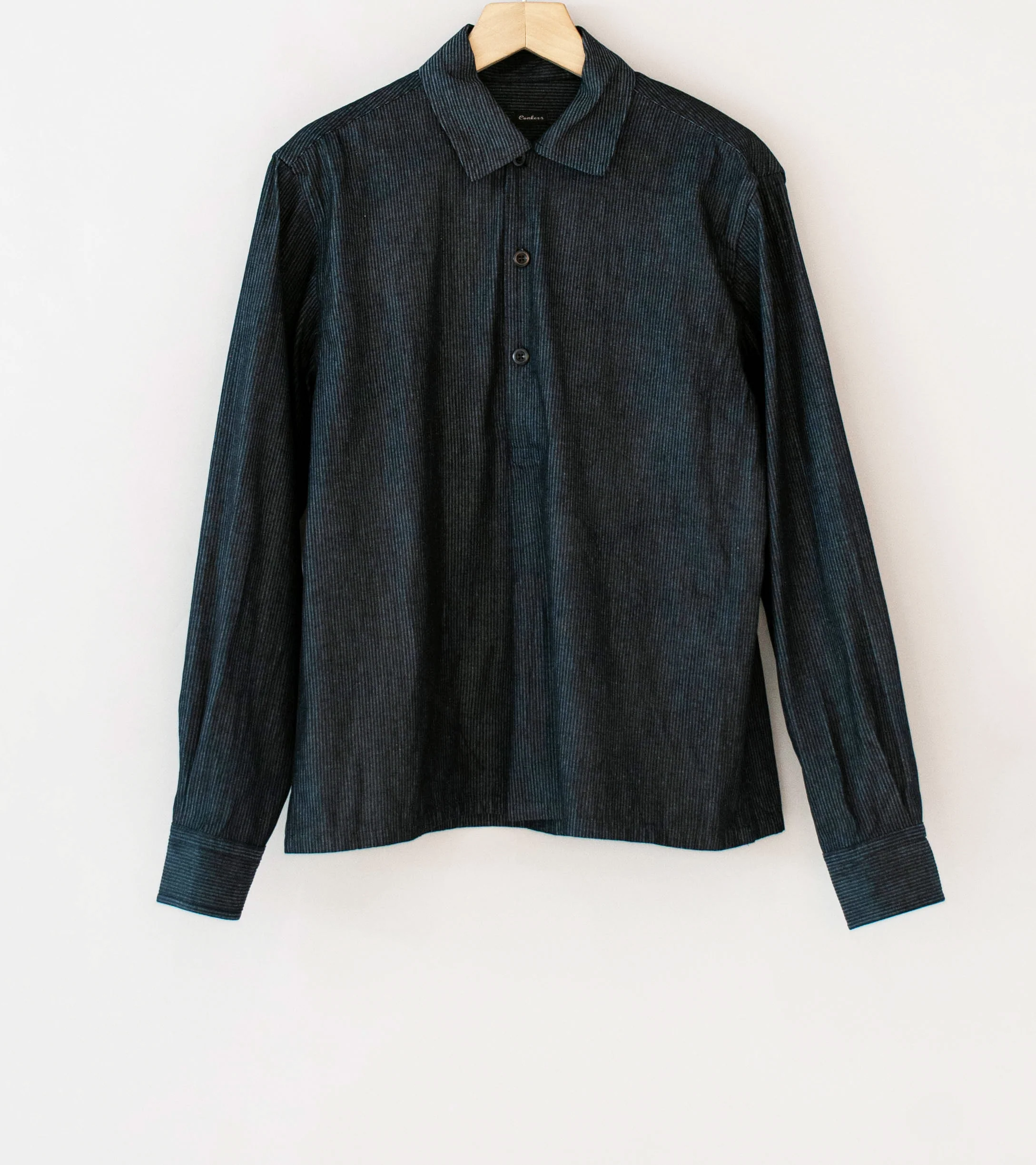 Conkers 'Night Shirt' (Navy Striped Cotton)