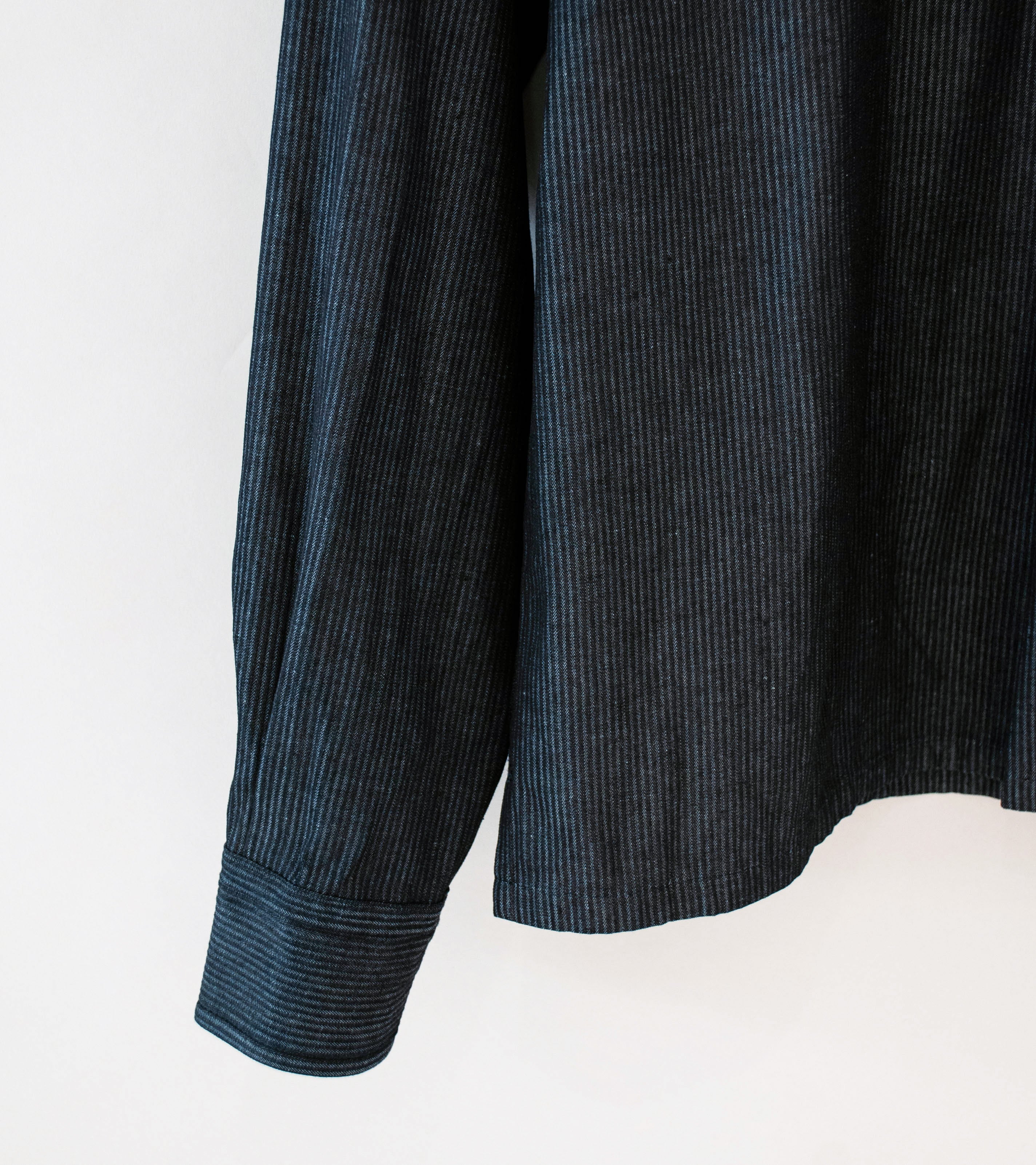Conkers 'Night Shirt' (Navy Striped Cotton) - Image 3