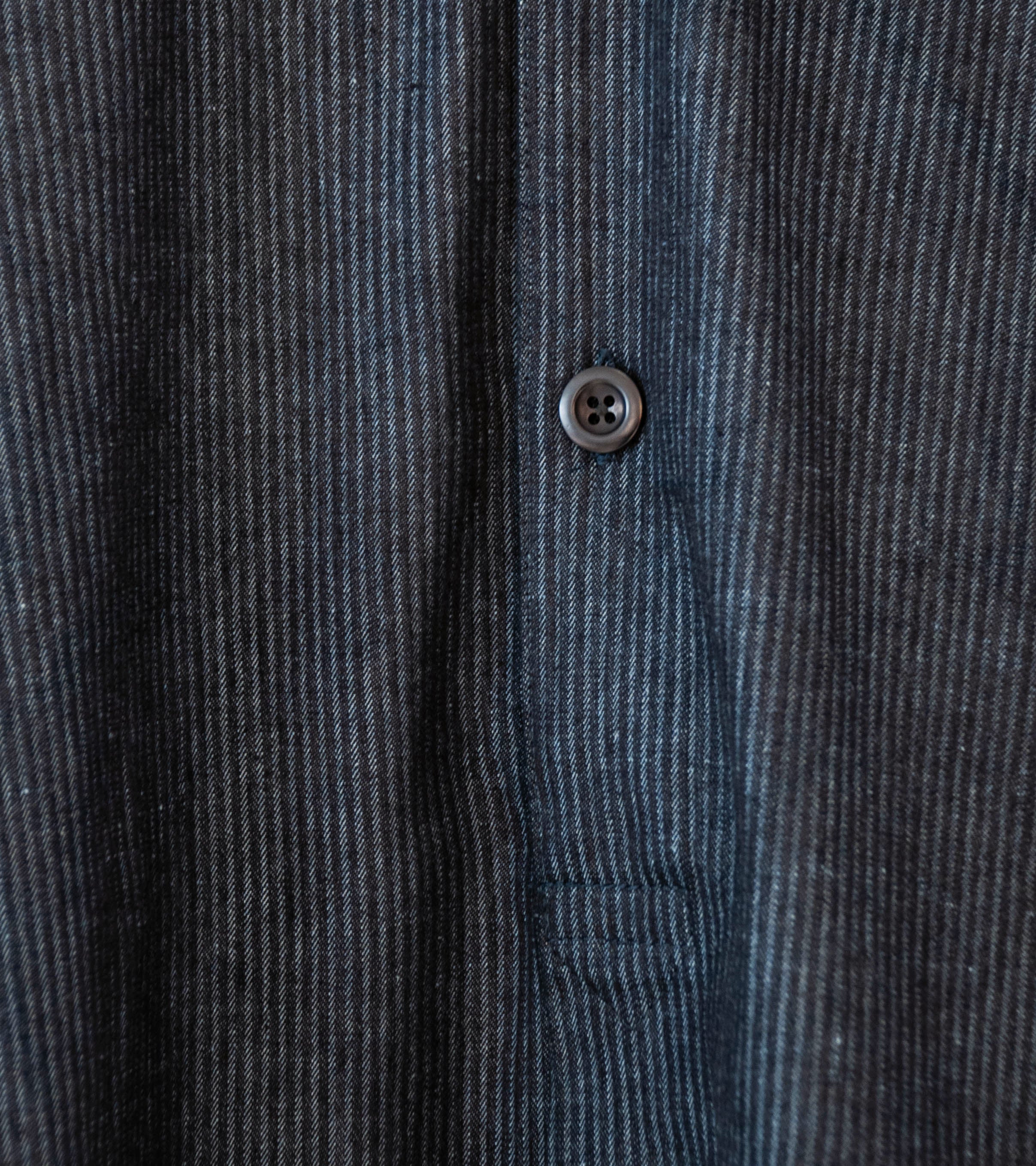 Conkers 'Night Shirt' (Navy Striped Cotton) - Image 4