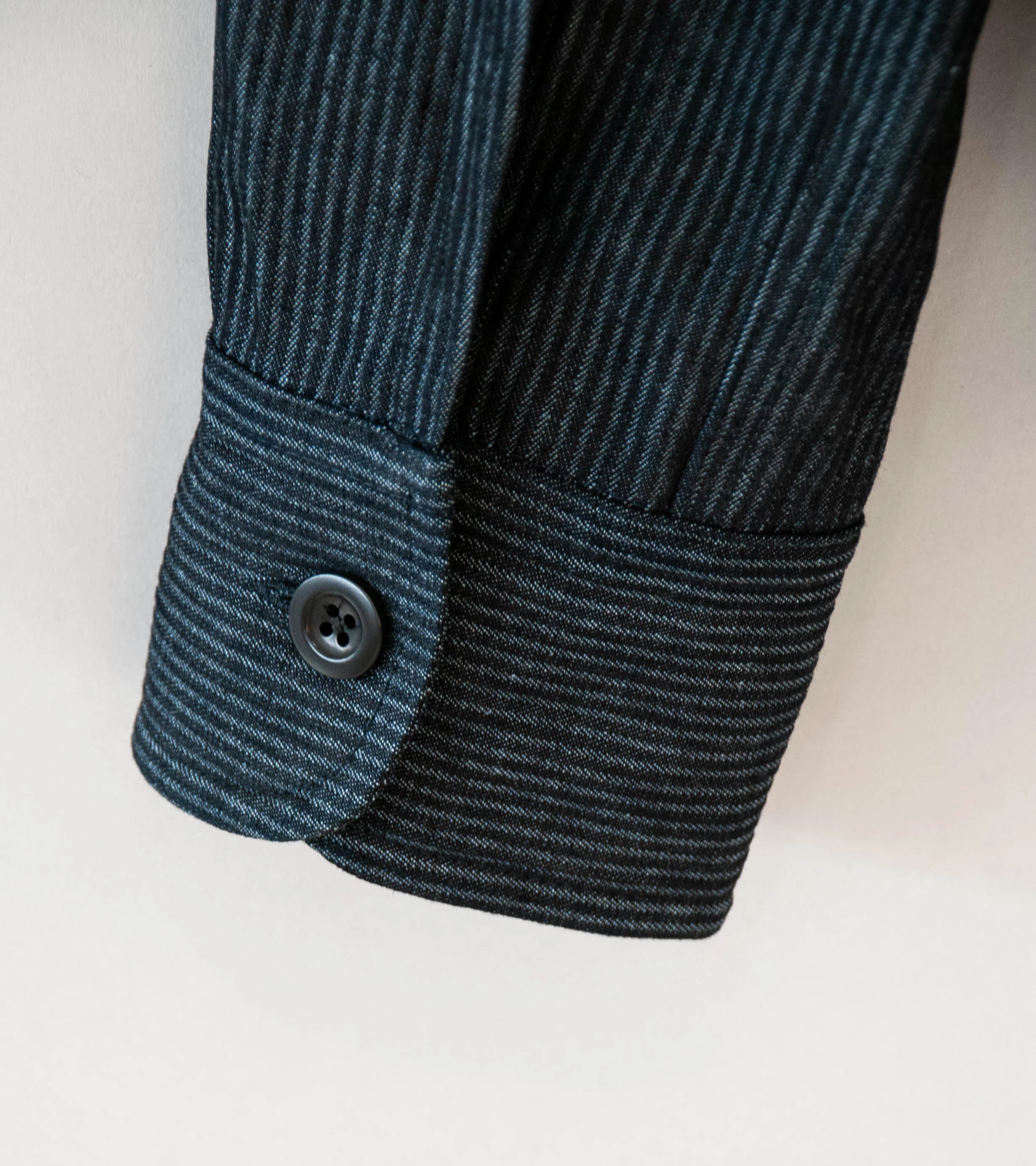 Conkers 'Night Shirt' (Navy Striped Cotton) - Image 7
