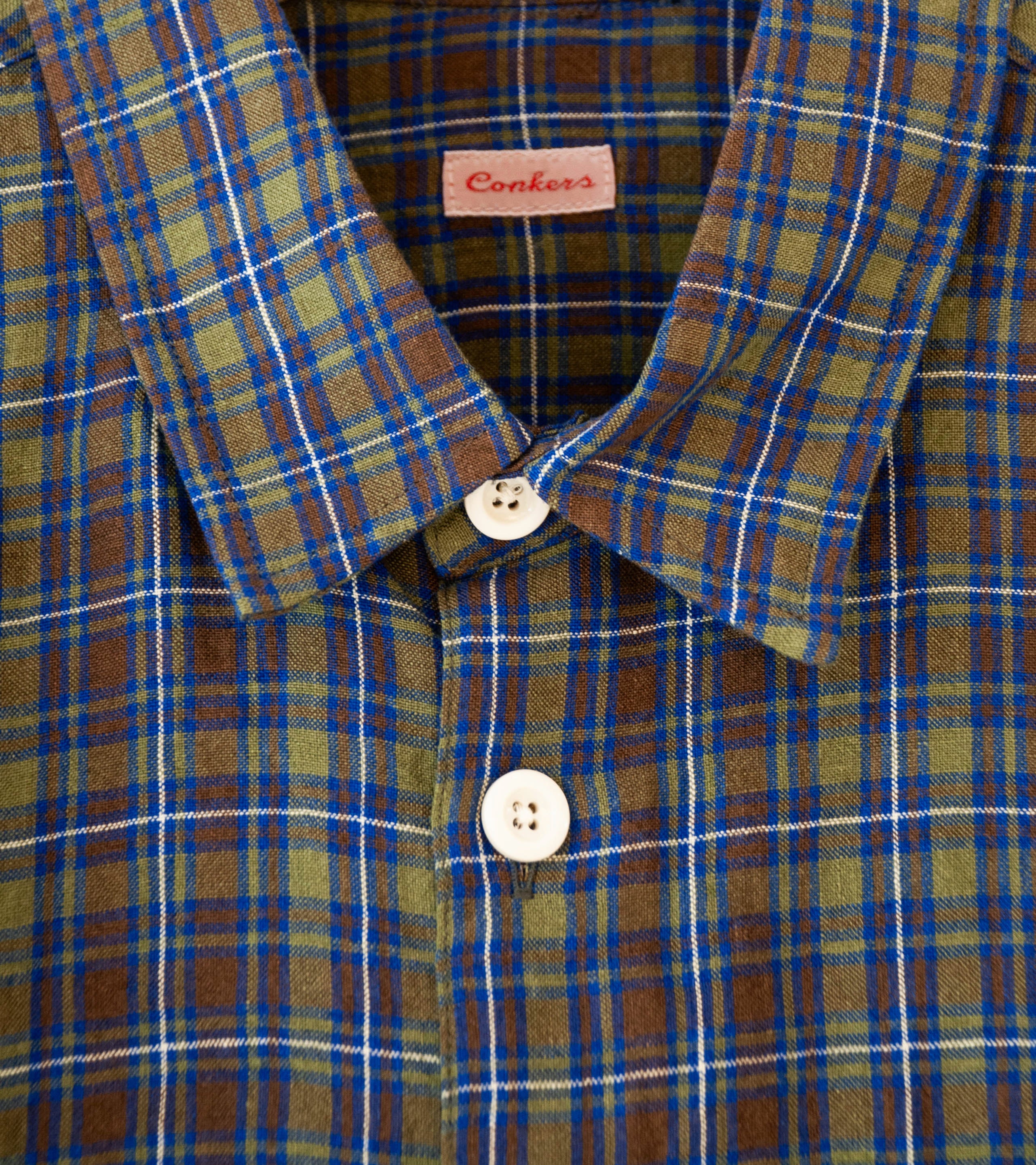Conkers 'Relaxed Farmer Shirt' (Damson Irish Linen) - Image 5