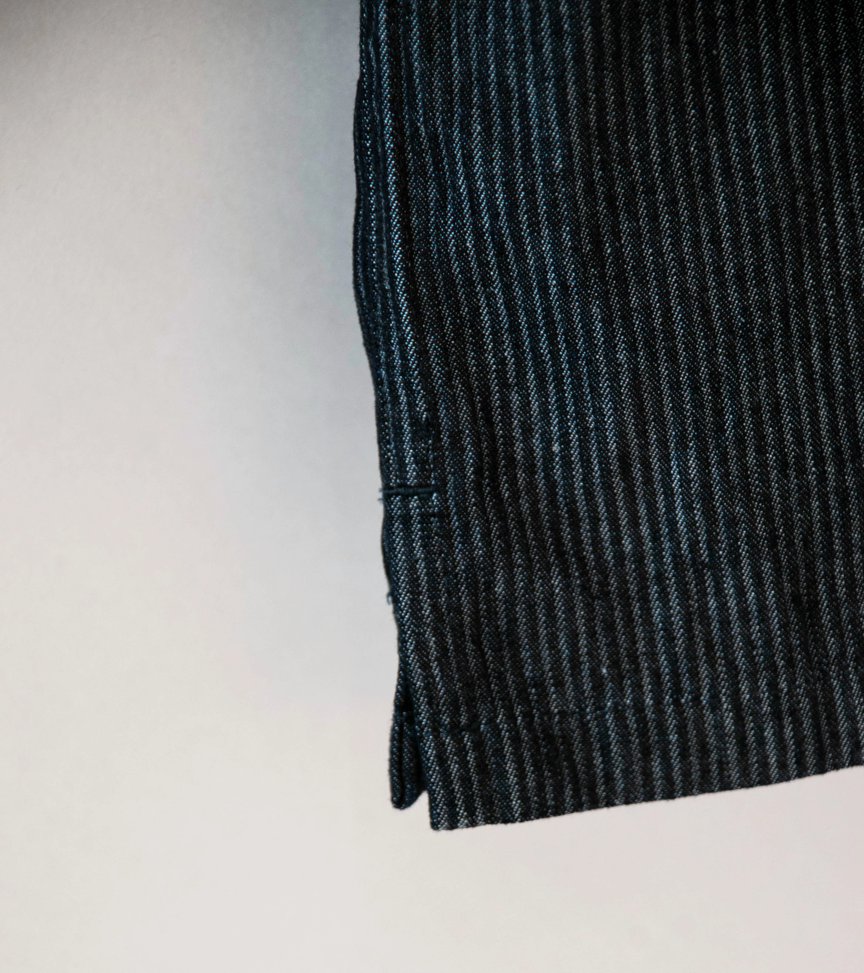 Conkers 'Short Sleeve Night Shirt' (Navy Striped Cotton) - Image 3