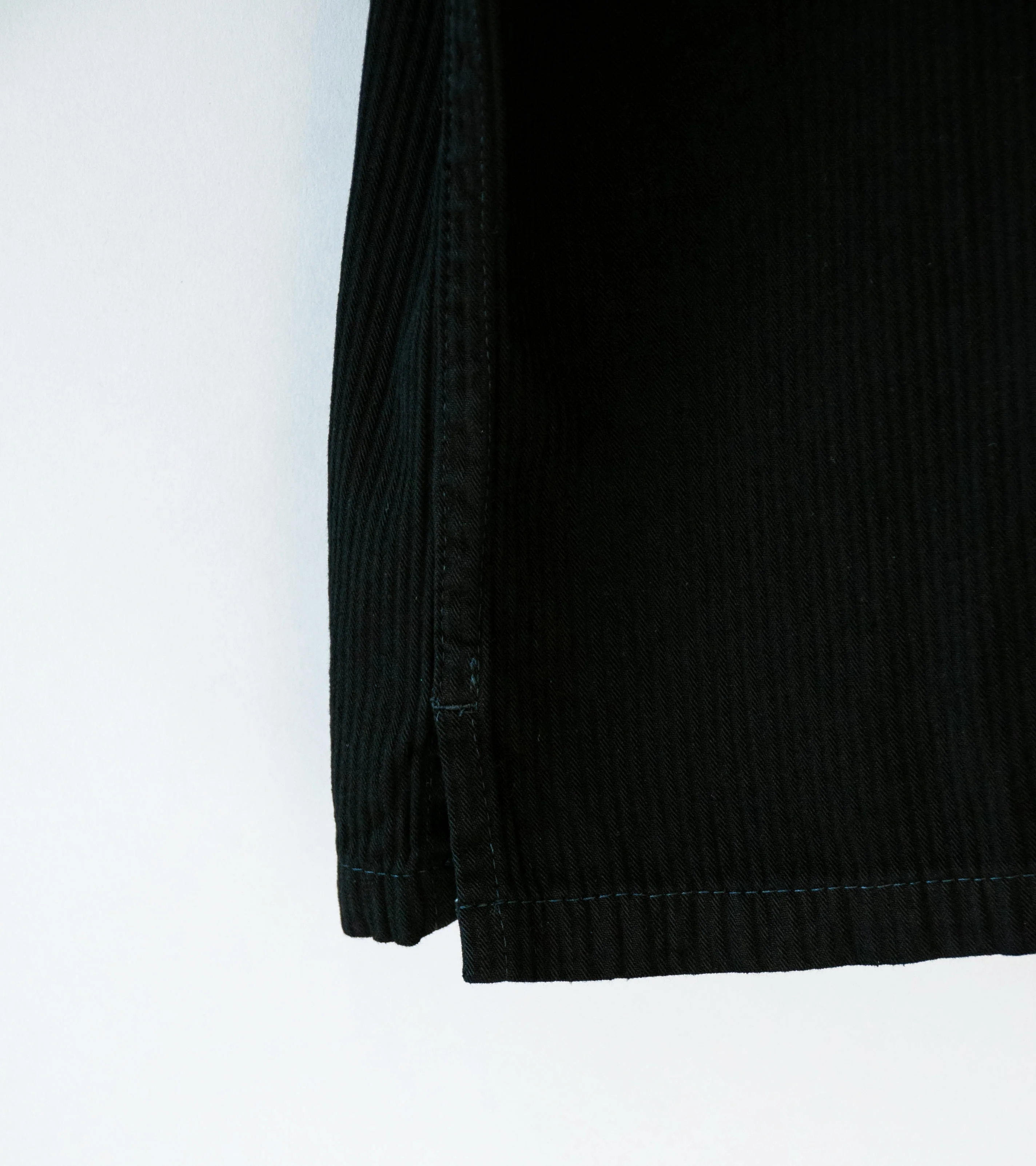 Conkers 'Short Sleeve Night Shirt' (OD Black Striped Cotton) - Image 3
