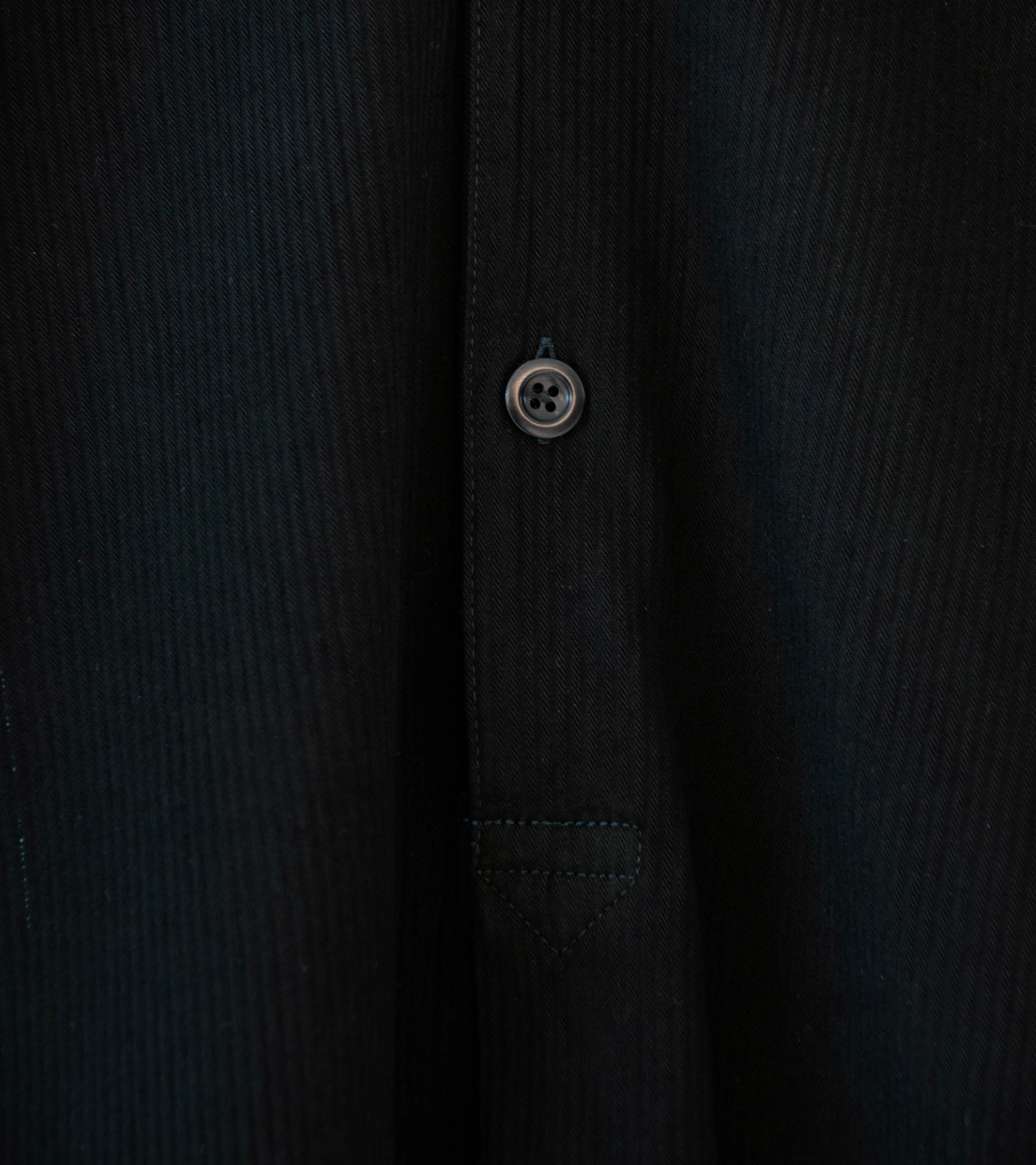 Conkers 'Short Sleeve Night Shirt' (OD Black Striped Cotton) - Image 4