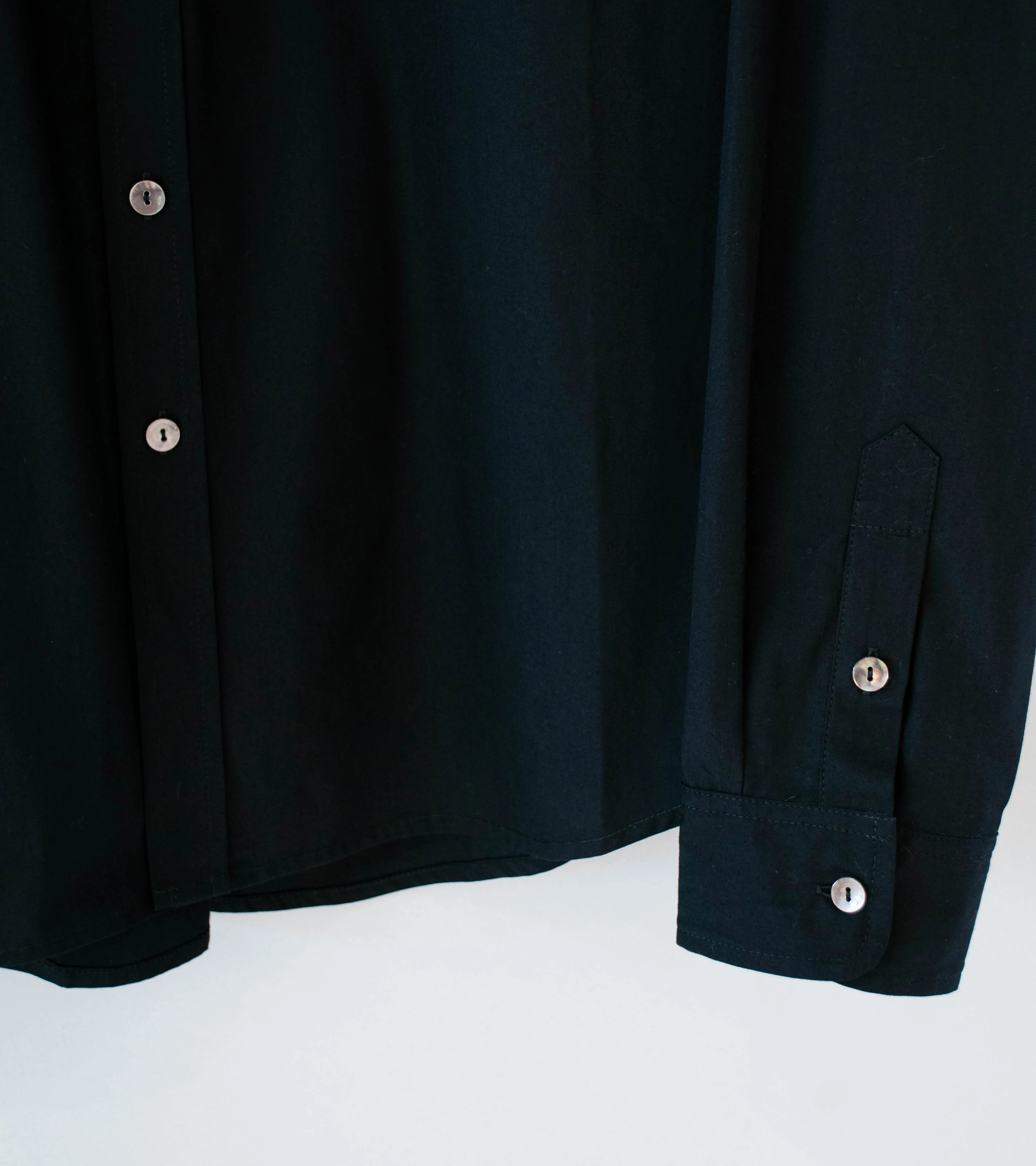 Conkers 'Sunday Shirt' (Black Cotton Poplin) - Image 4