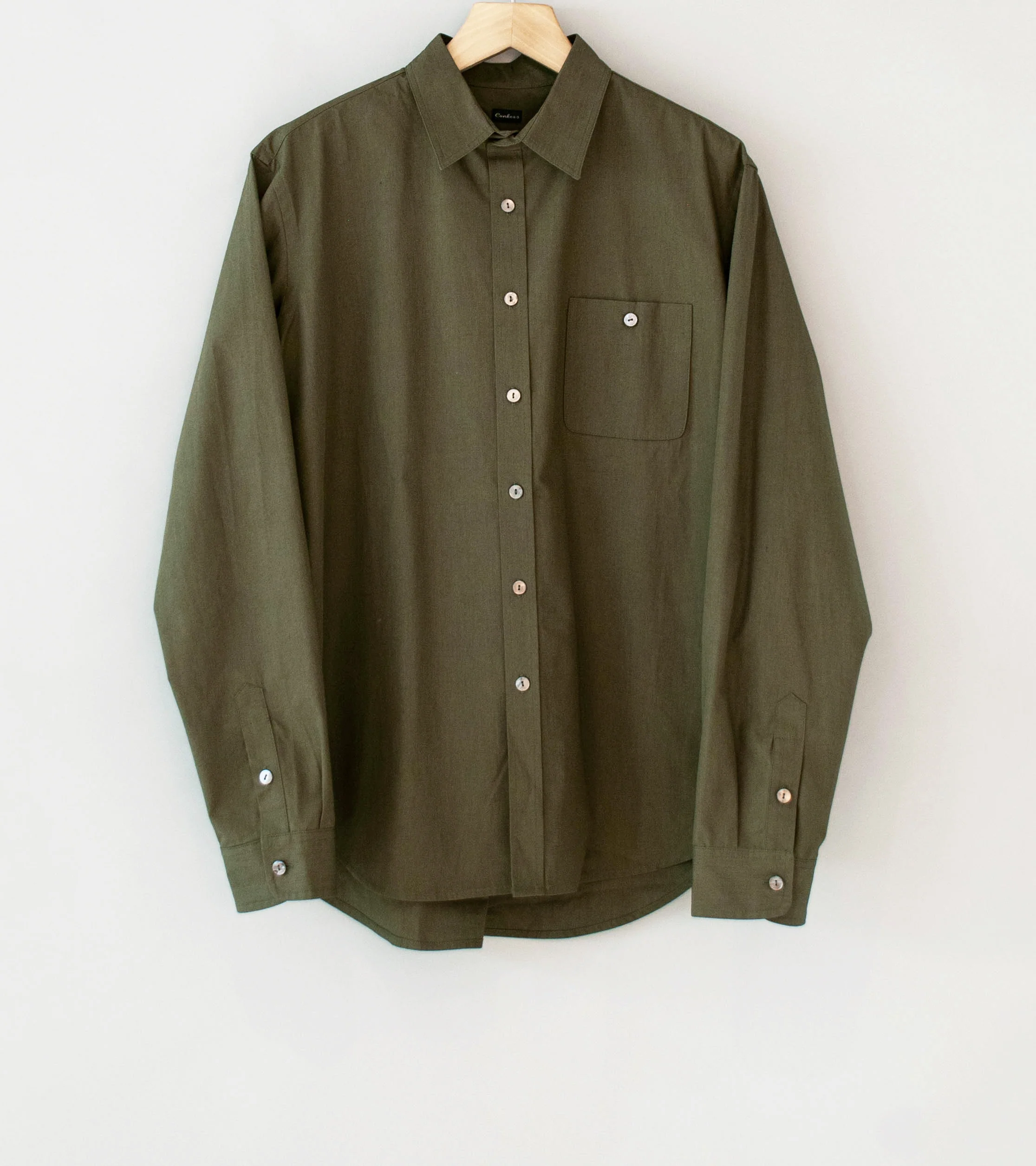 Conkers 'Sunday Shirt' (Pine Cotton Poplin)