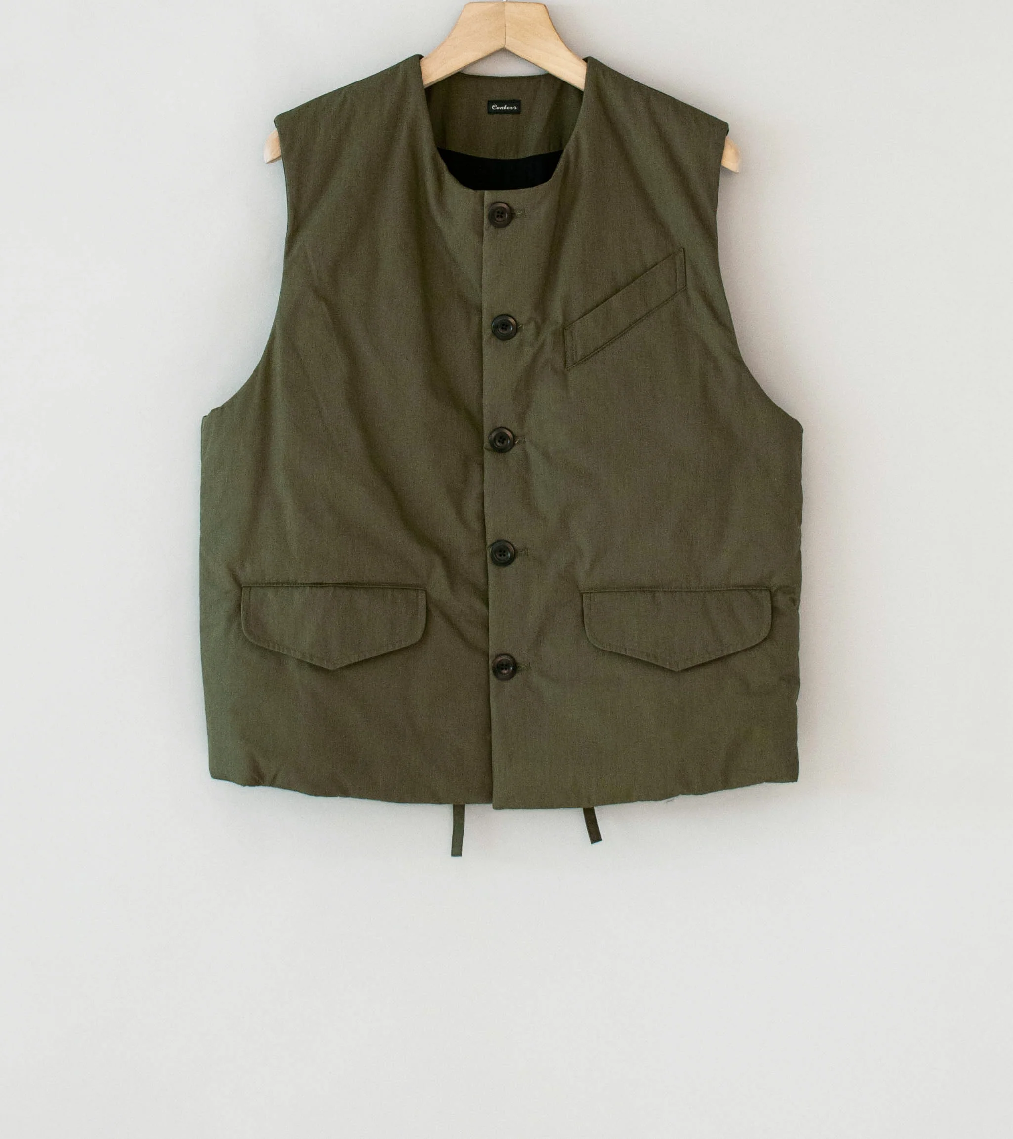 Conkers 'Wadded Waistcoat' (Pine Cotton Poplin)