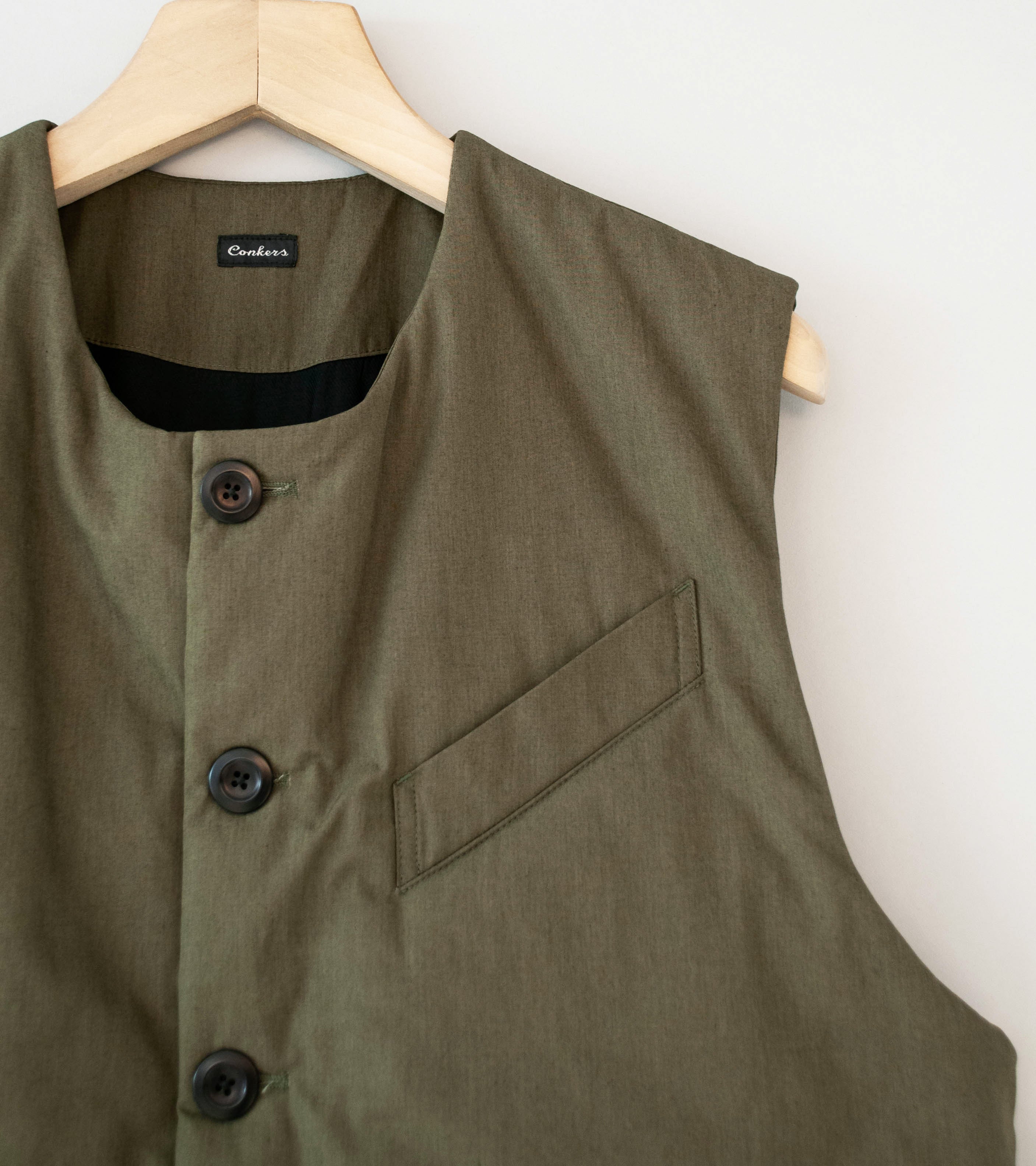 Conkers 'Wadded Waistcoat' (Pine Cotton Poplin) - Image 2