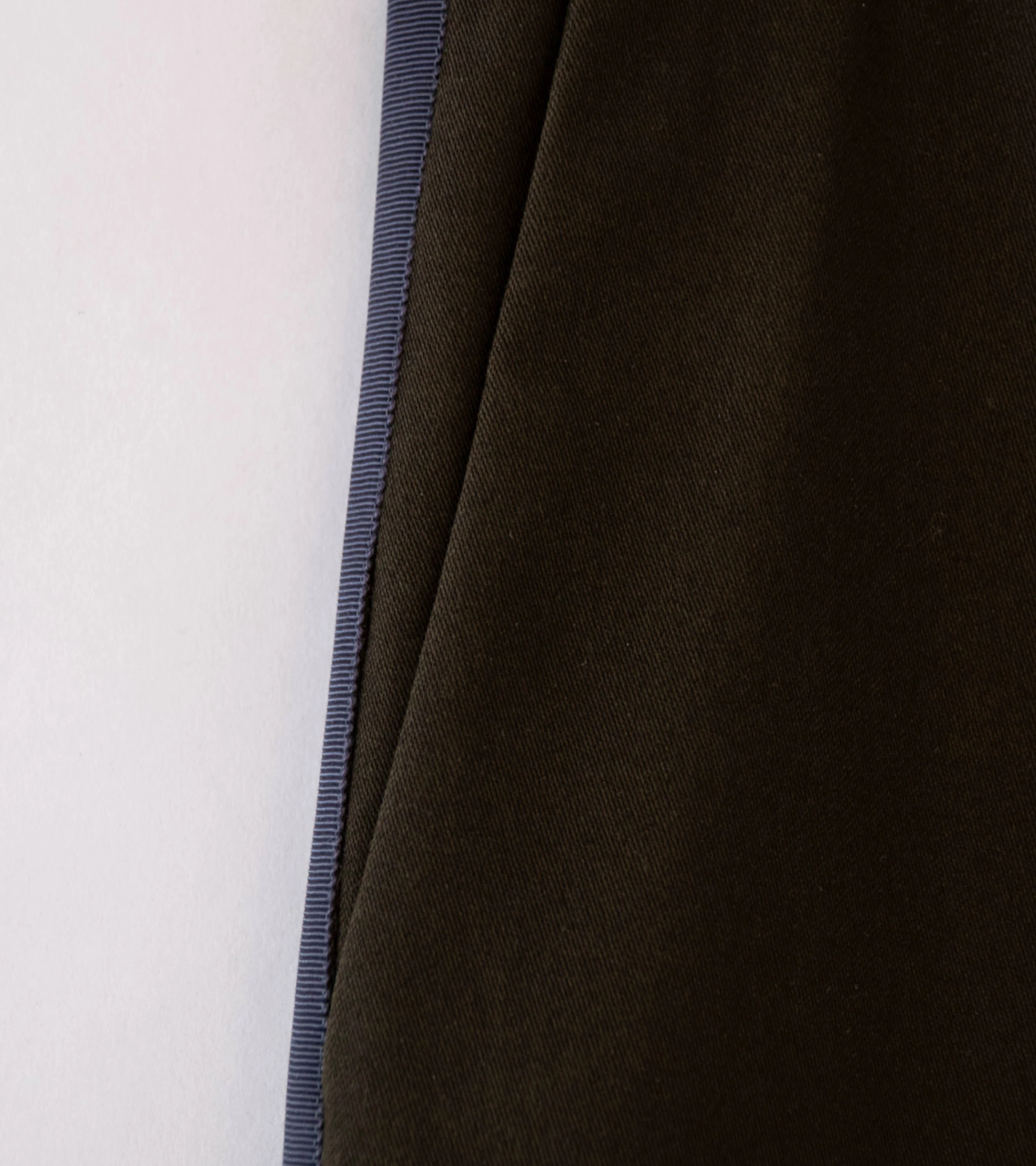 DERRICK 'Broken Stripe Tuxedo Trouser' (Noir Brown Silicon Dipped Cotton Satin) - Image 3