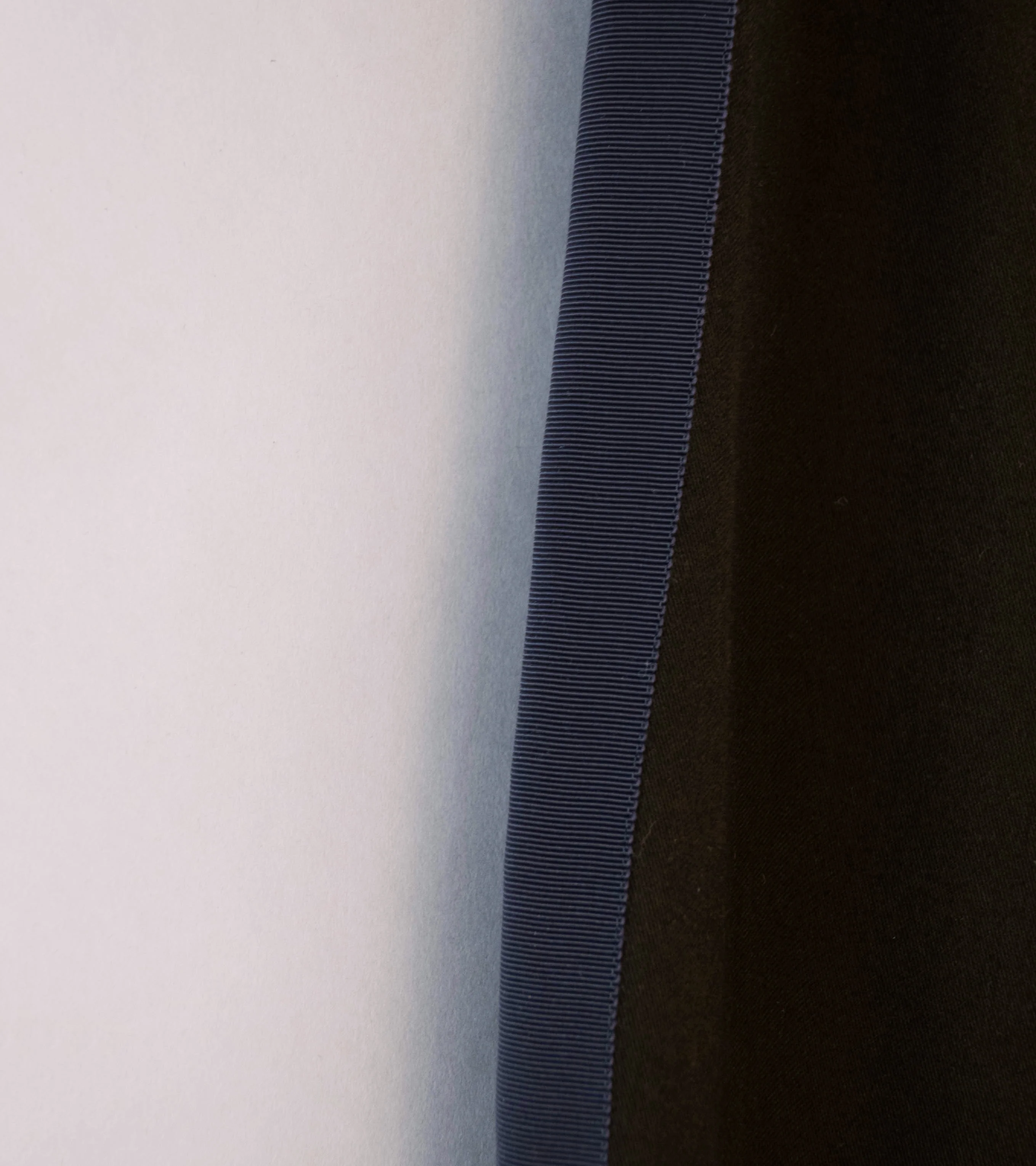 DERRICK 'Broken Stripe Tuxedo Trouser' (Noir Brown Silicon Dipped Cotton Satin) - Image 5