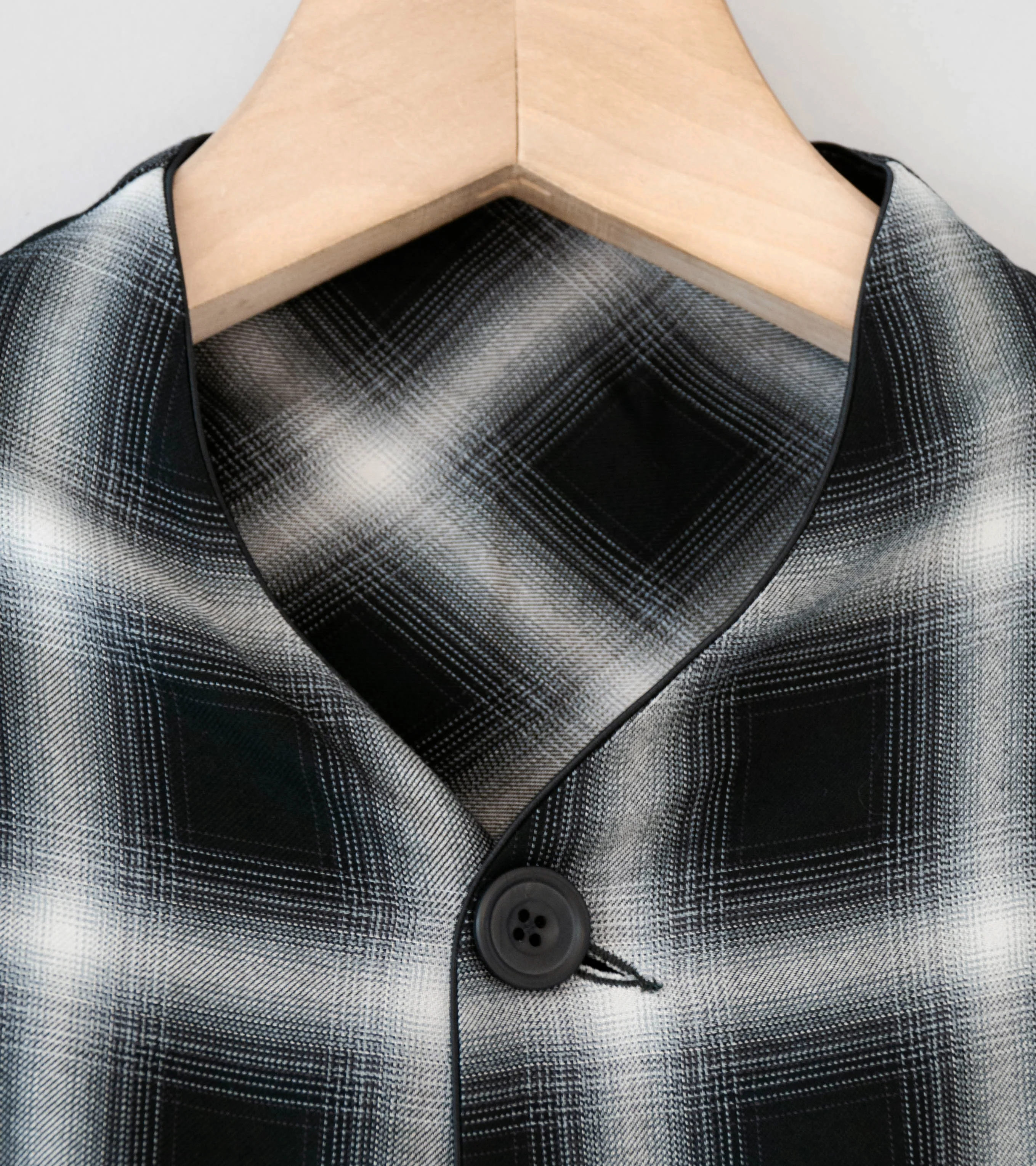 DERRICK 'Company SB Jacket' (Black Grey Pyjama Viscose Shadow Check) - Image 6