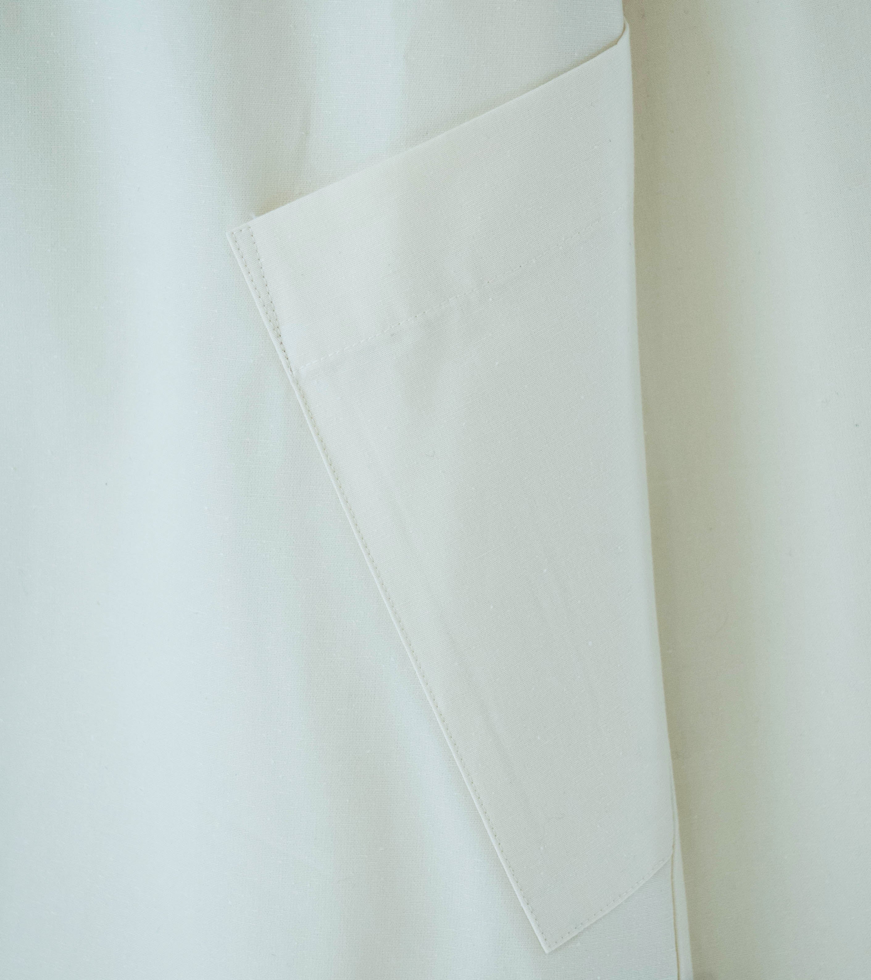 DERRICK 'Relay Shirt' (Ivory Cotton Silk Slubbed Weathercloth) - Image 4