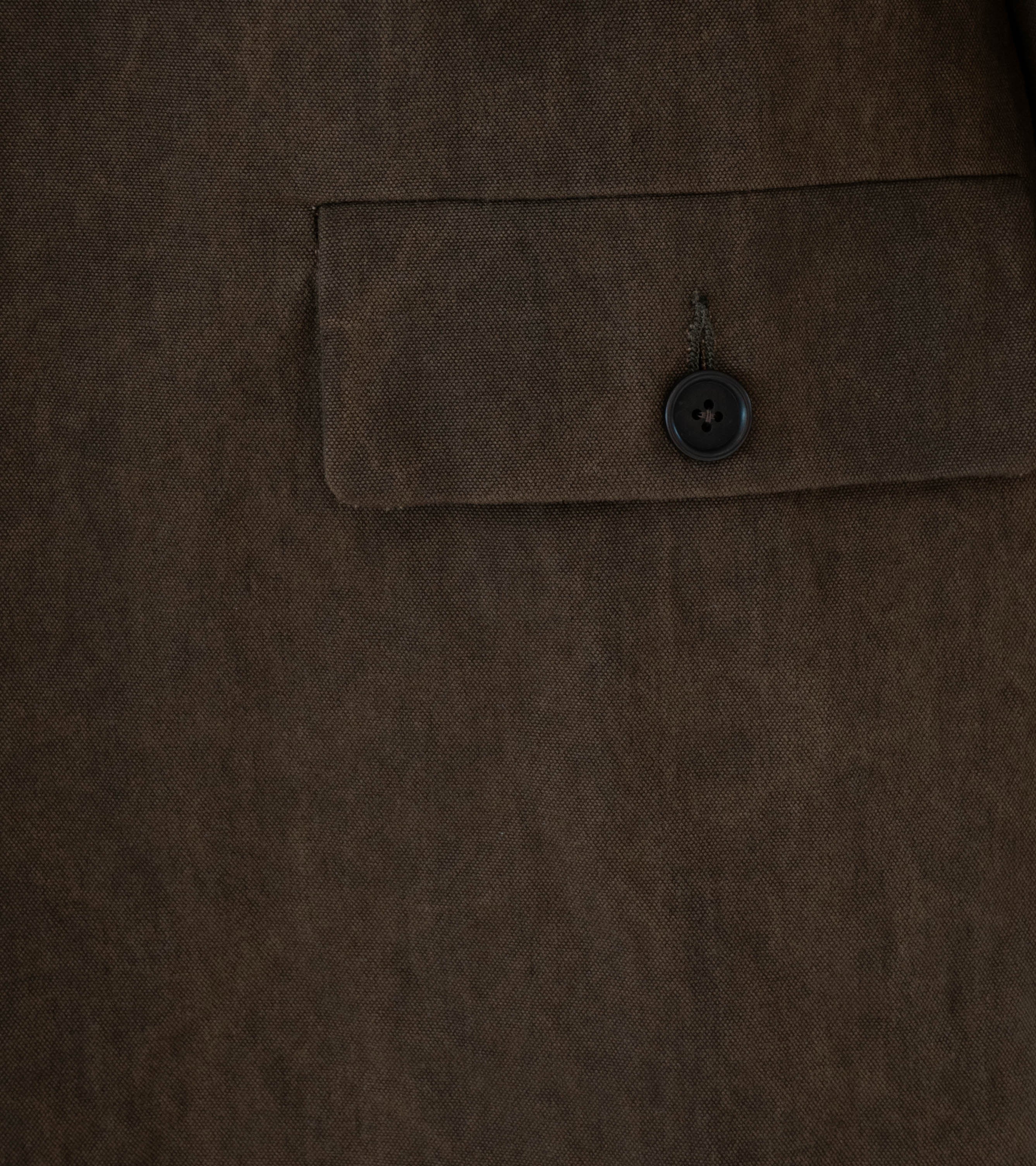 Evan Kinori 'Big Coat' (Dark Olive Sumi Ink Dye Cotton Washi Canvas) - Image 4