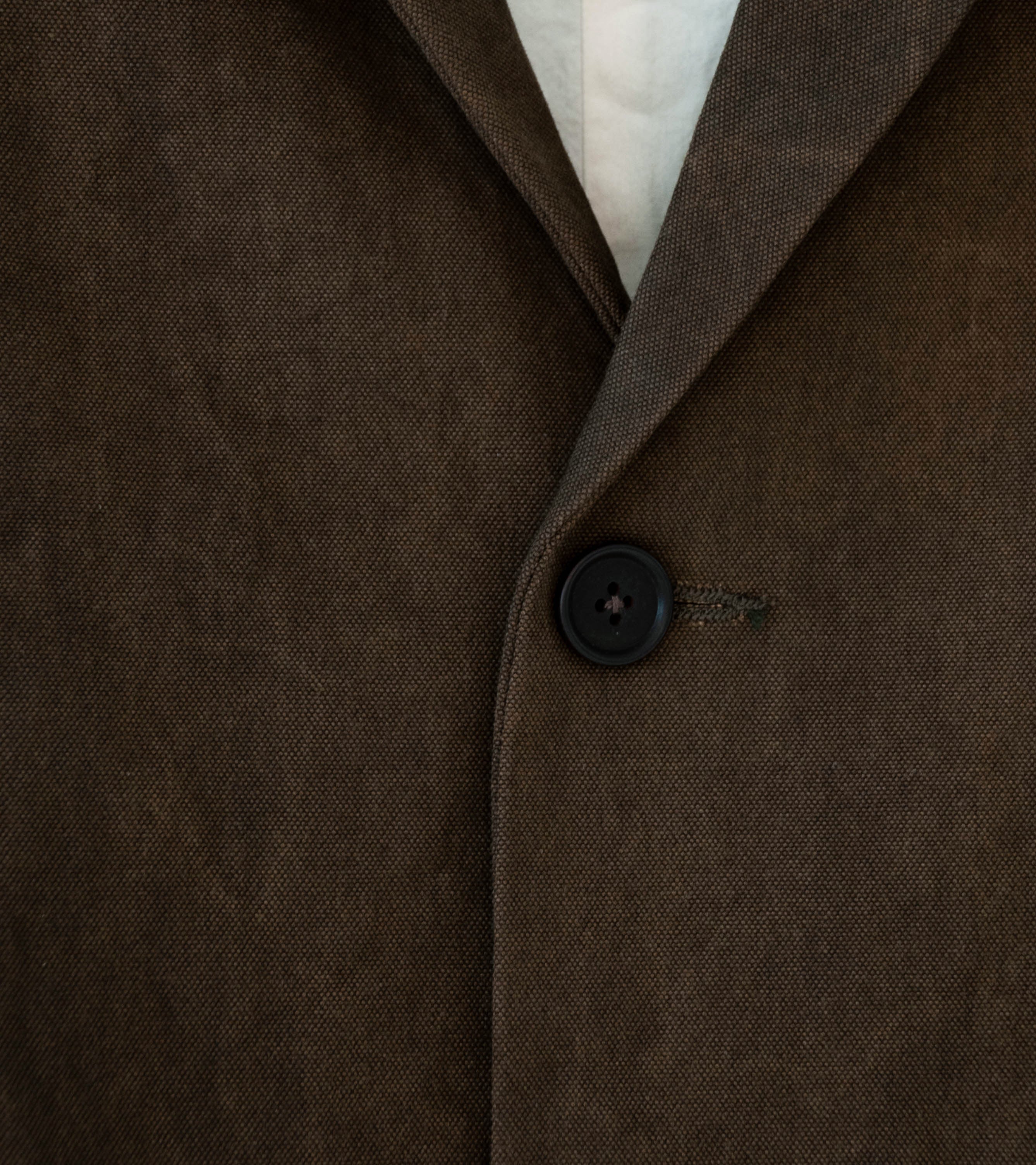Evan Kinori 'Big Coat' (Dark Olive Sumi Ink Dye Cotton Washi Canvas) - Image 5