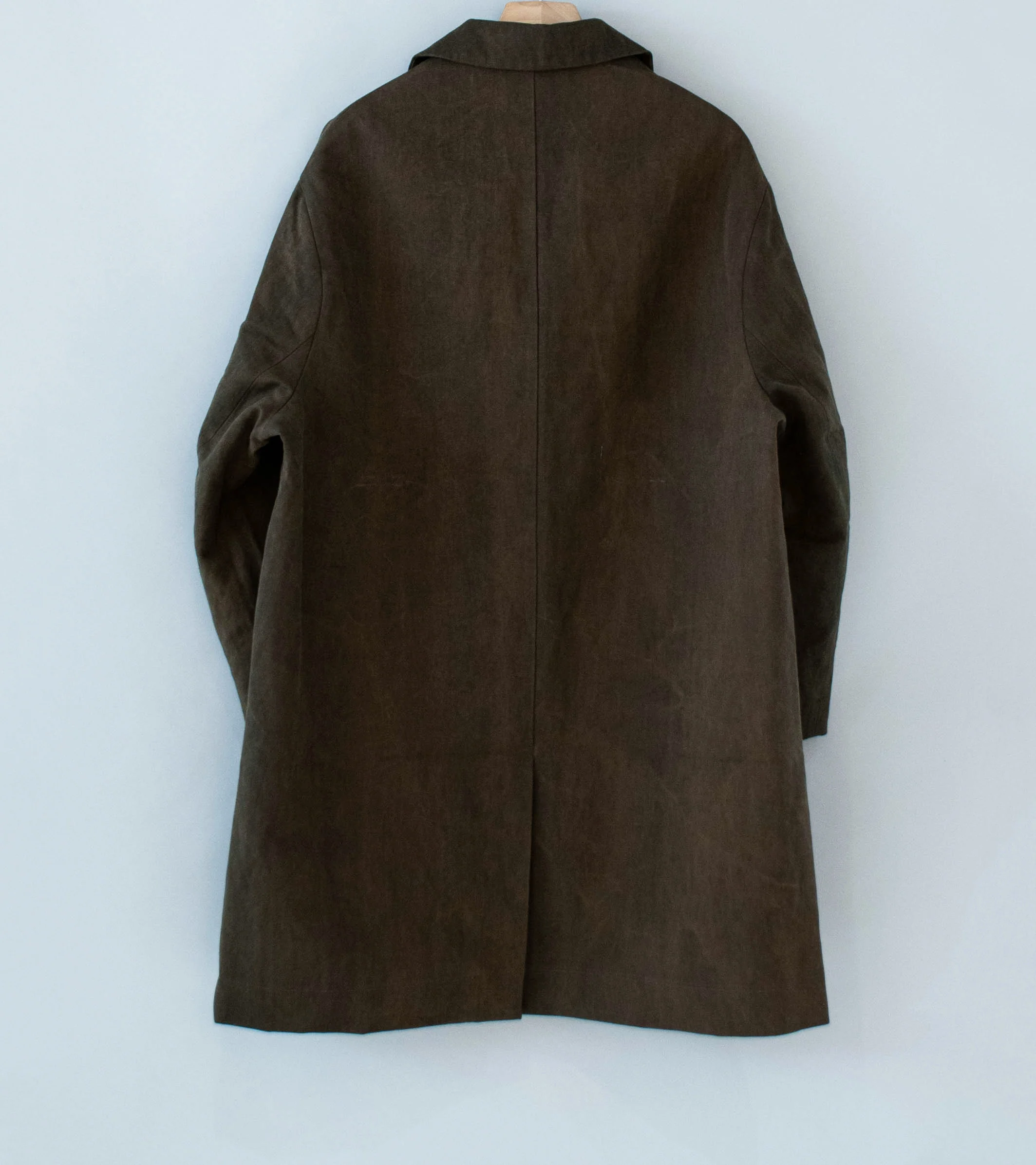 Evan Kinori 'Big Coat' (Dark Olive Sumi Ink Dye Cotton Washi Canvas) - Image 6