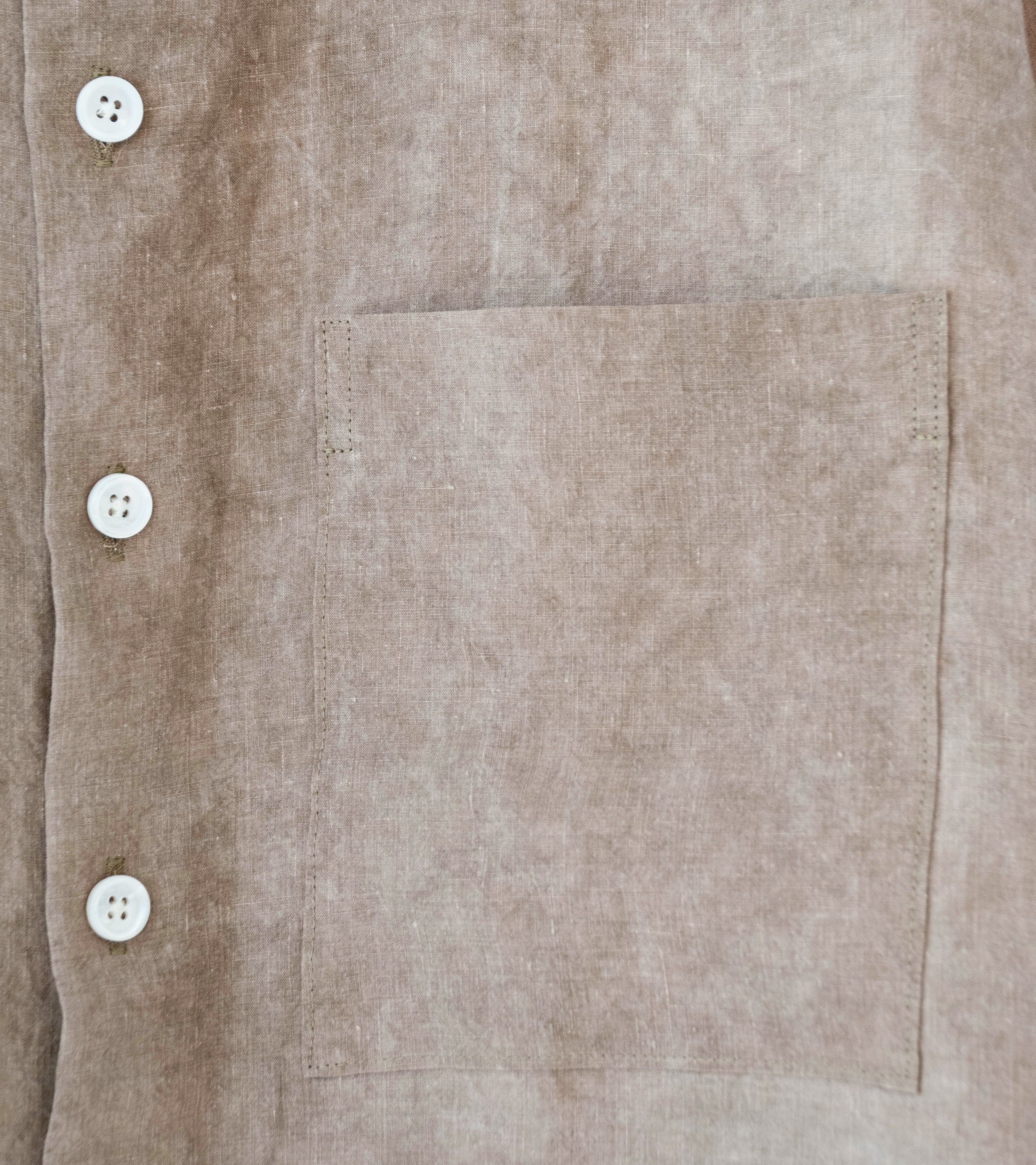 Evan Kinori 'Big Shirt Two' (Dark Beige Cold Dyed Hemp) - Image 3