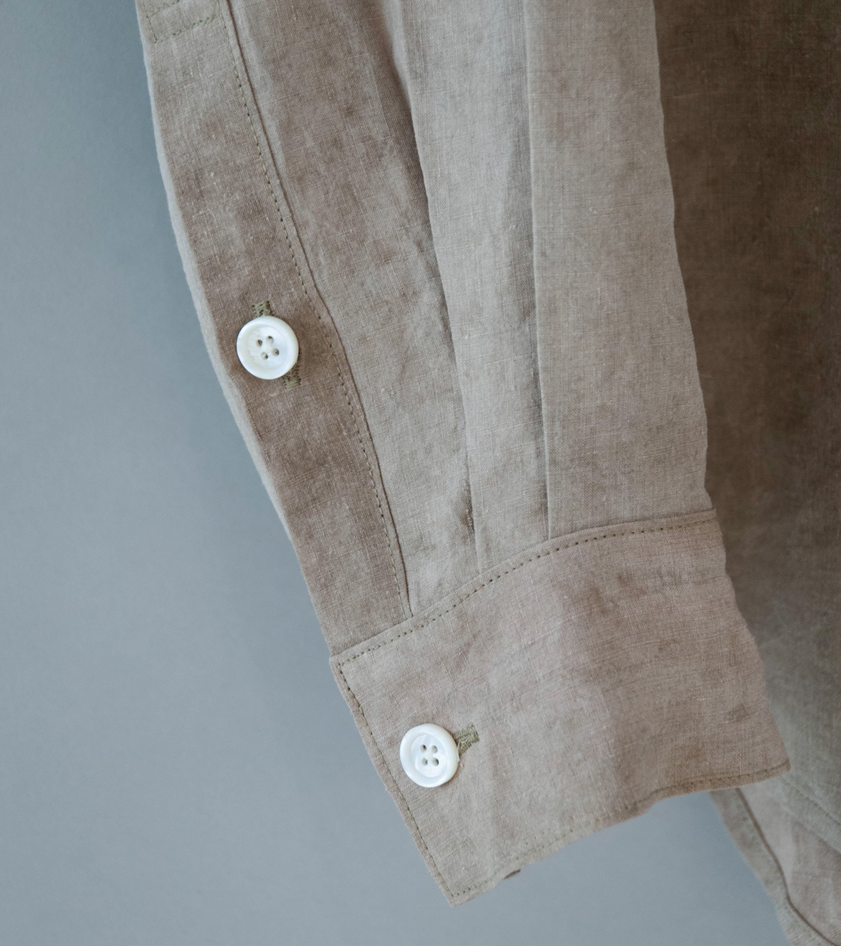 Evan Kinori 'Big Shirt Two' (Dark Beige Cold Dyed Hemp) - Image 5