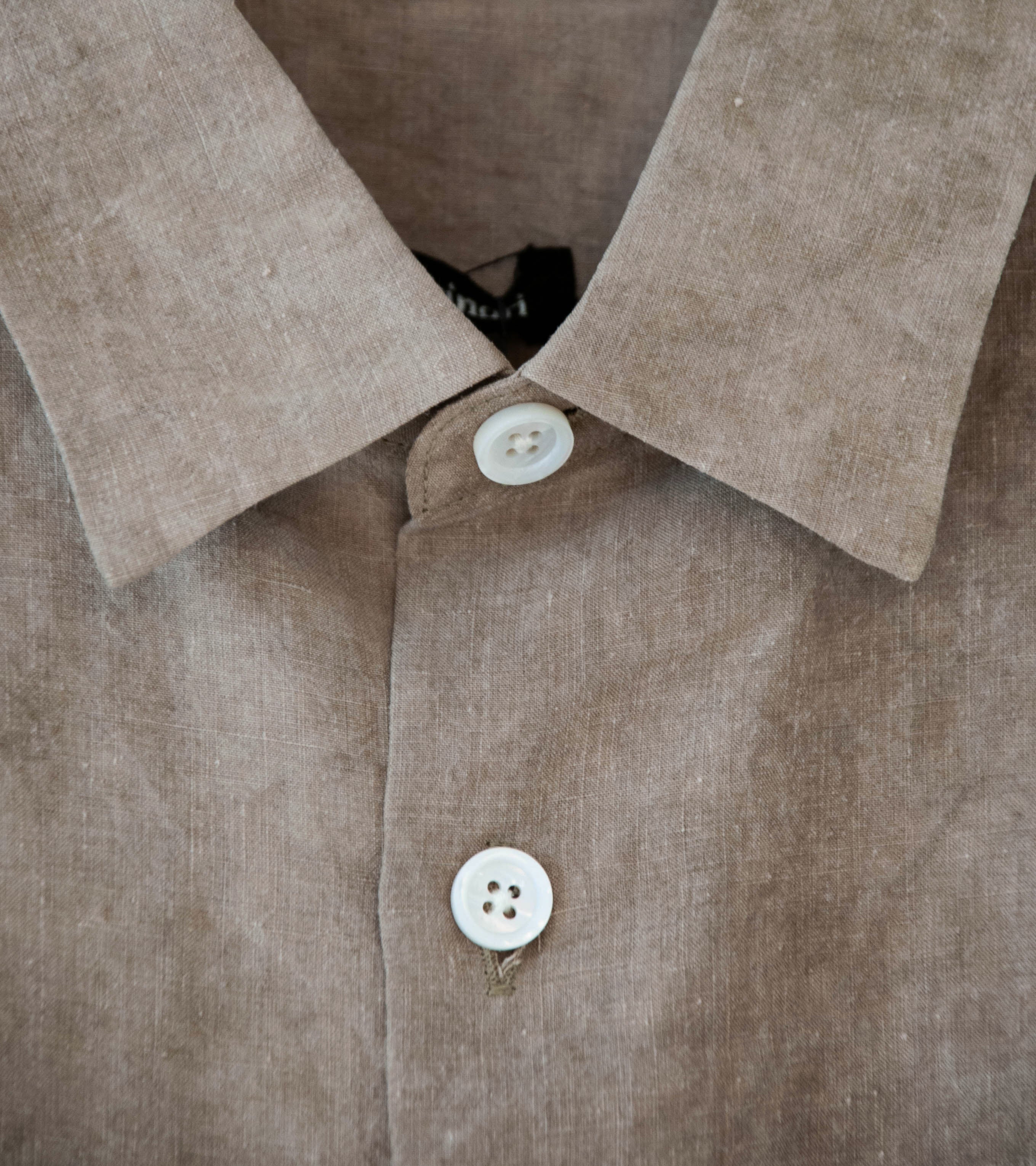 Evan Kinori 'Big Shirt Two' (Dark Beige Cold Dyed Hemp) - Image 7