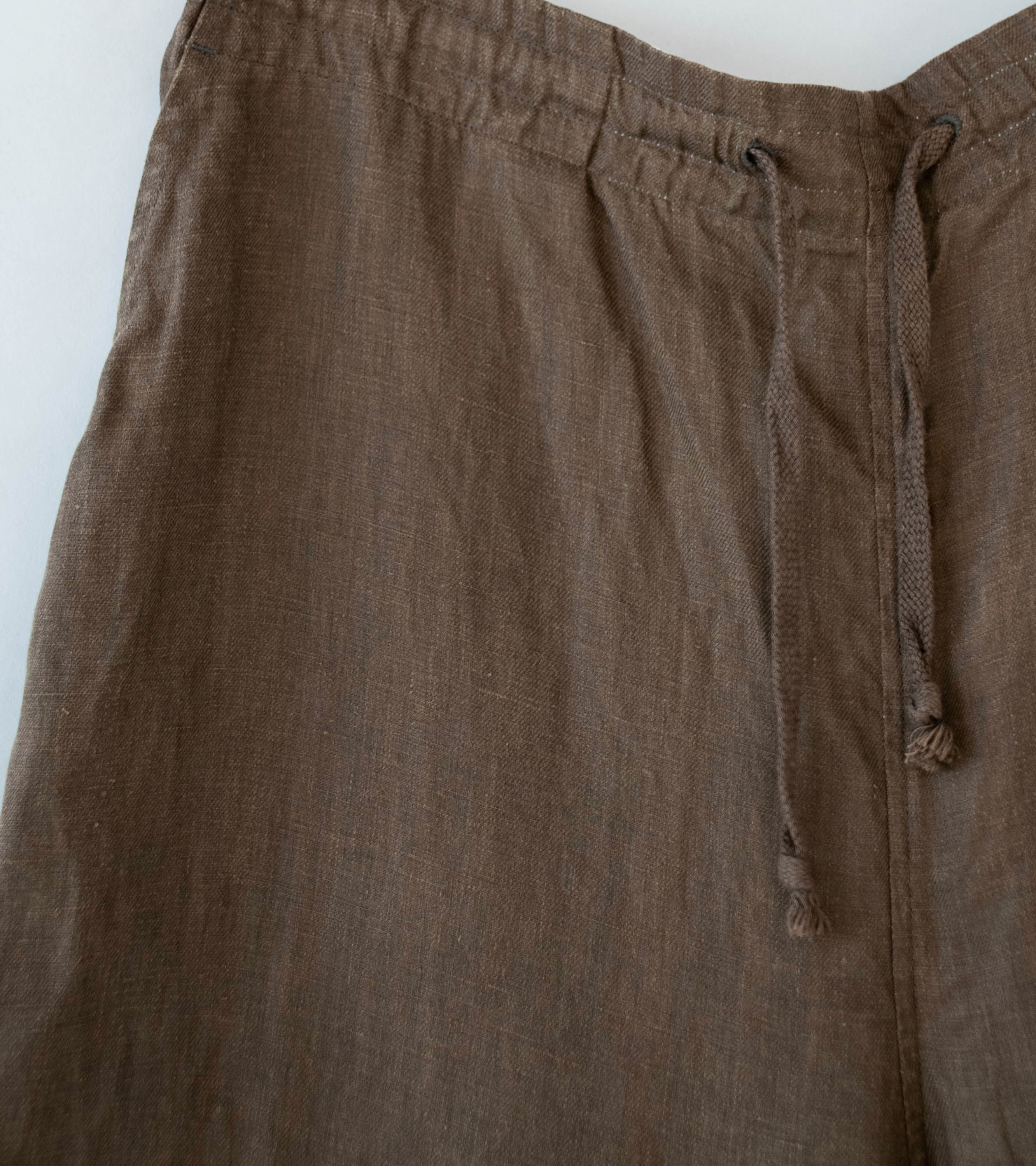 Evan Kinori 'Drawstring Pant' (Dark Olive Sumi Ink Hemp Twill) - Image 2