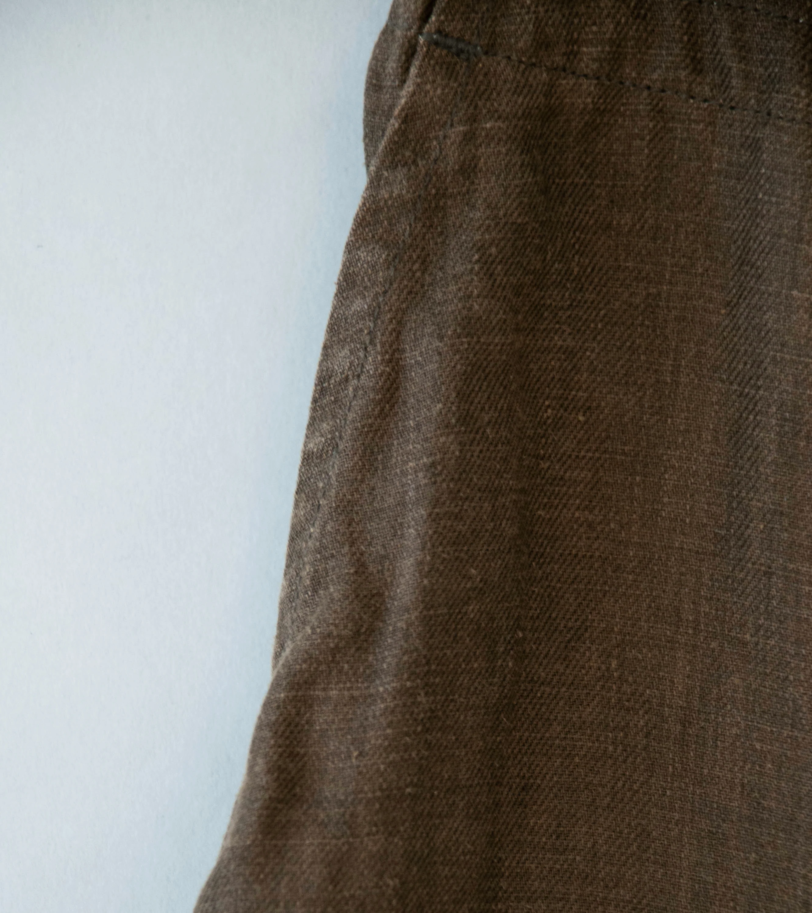Evan Kinori 'Drawstring Pant' (Dark Olive Sumi Ink Hemp Twill) - Image 3