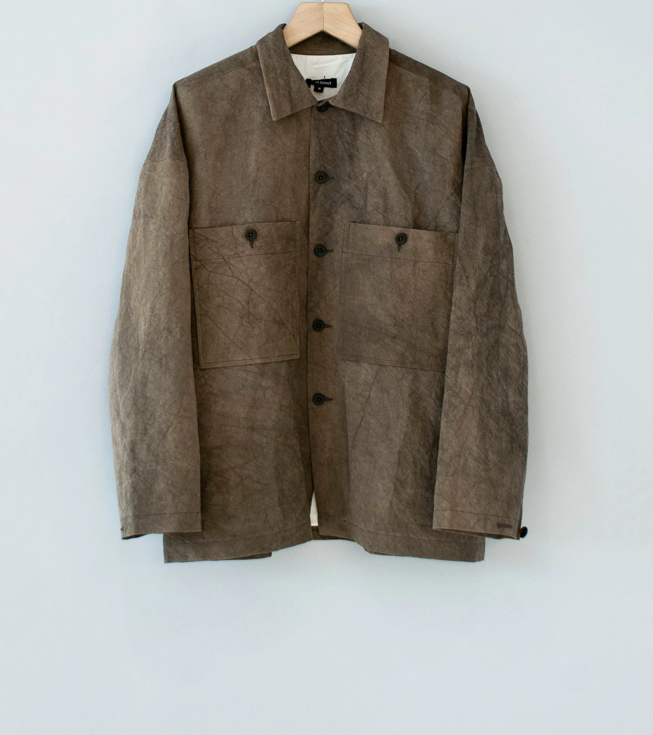 Evan Kinori 'Field Shirt Two' (Brown Persimmon Iron Natural Dye Twill)