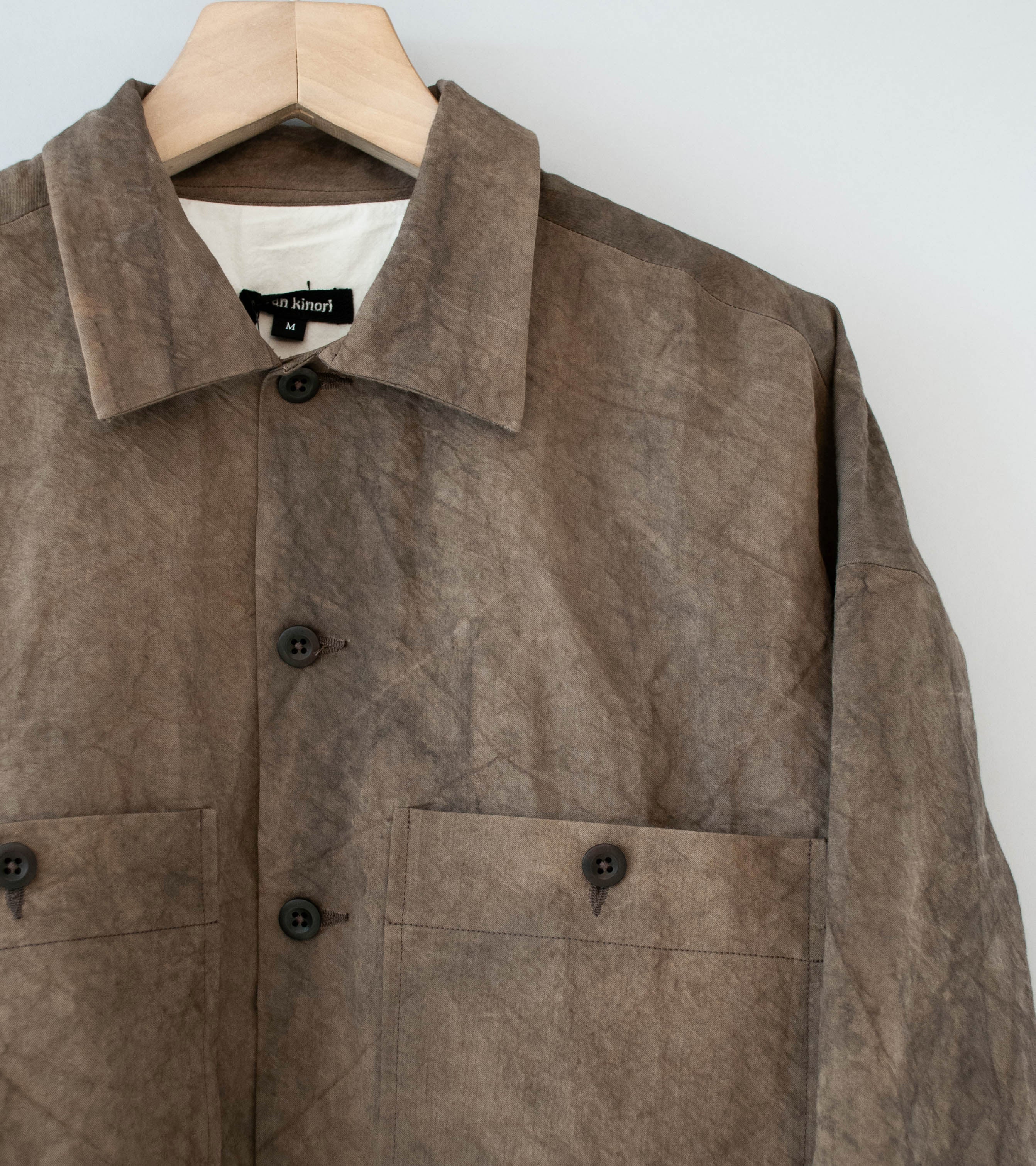 Evan Kinori 'Field Shirt Two' (Brown Persimmon Iron Natural Dye Twill) - Image 2