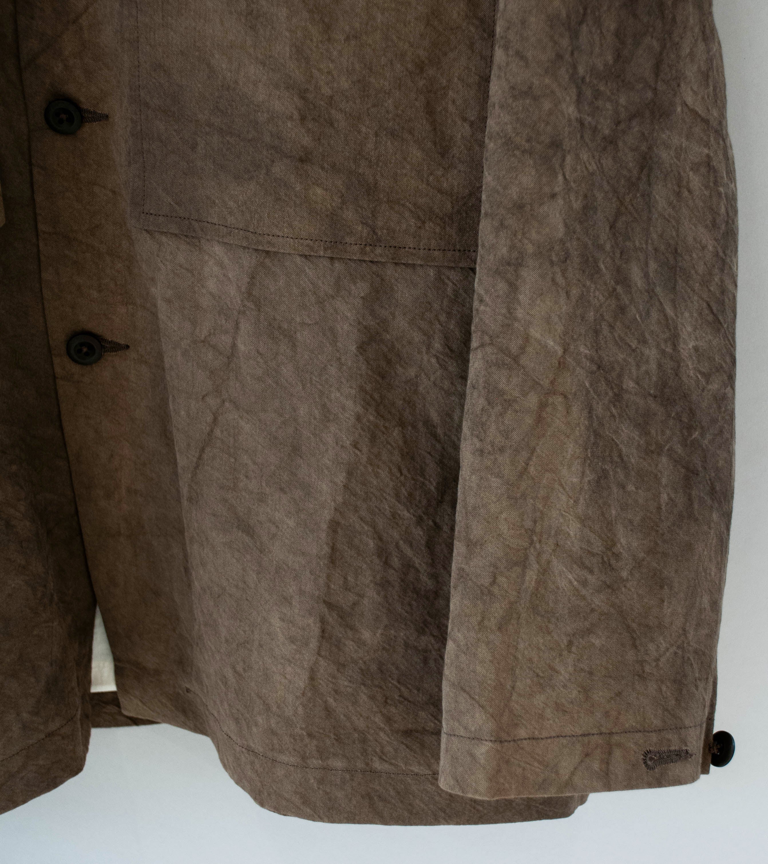 Evan Kinori 'Field Shirt Two' (Brown Persimmon Iron Natural Dye Twill) - Image 4