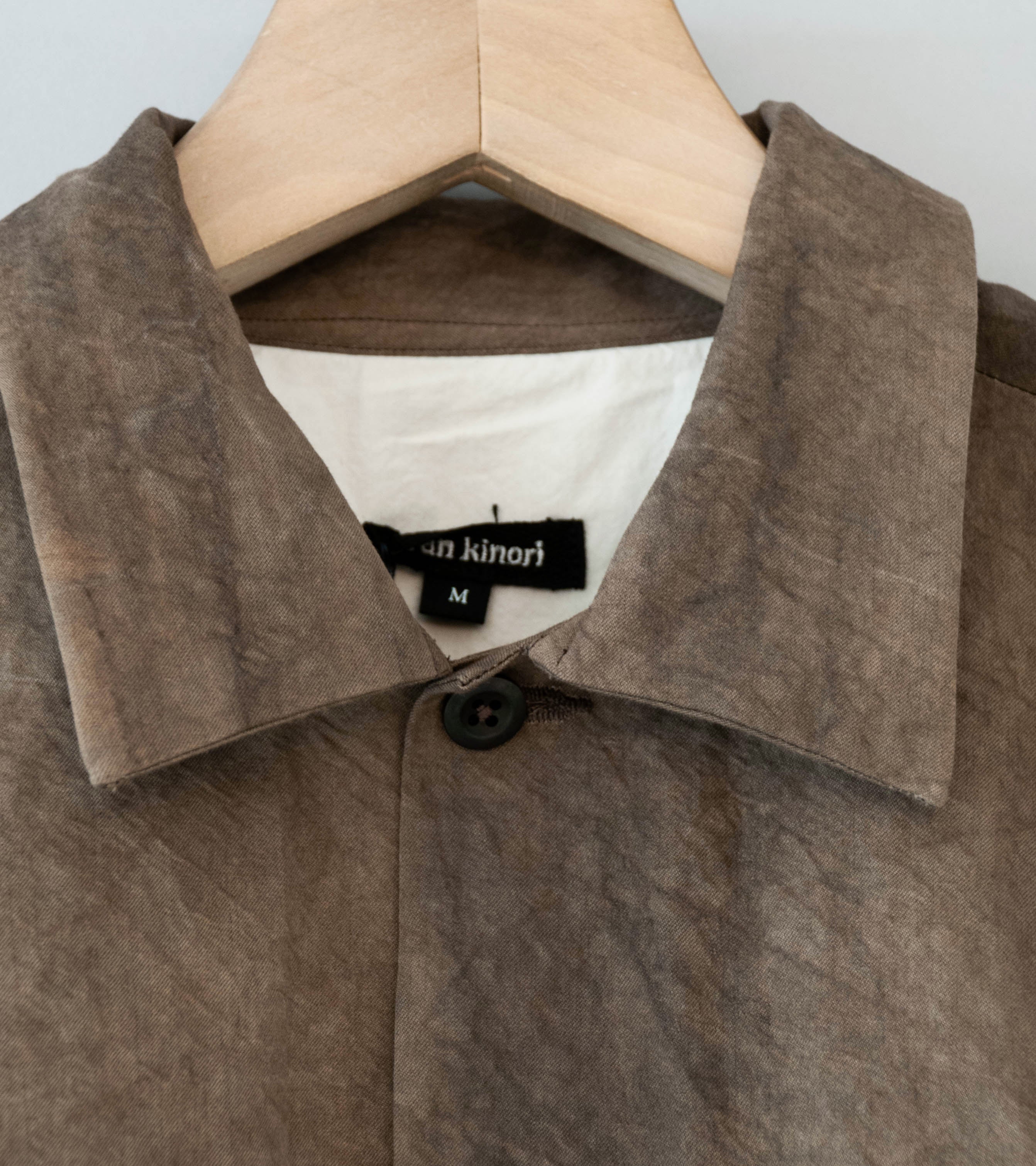 Evan Kinori 'Field Shirt Two' (Brown Persimmon Iron Natural Dye Twill) - Image 5