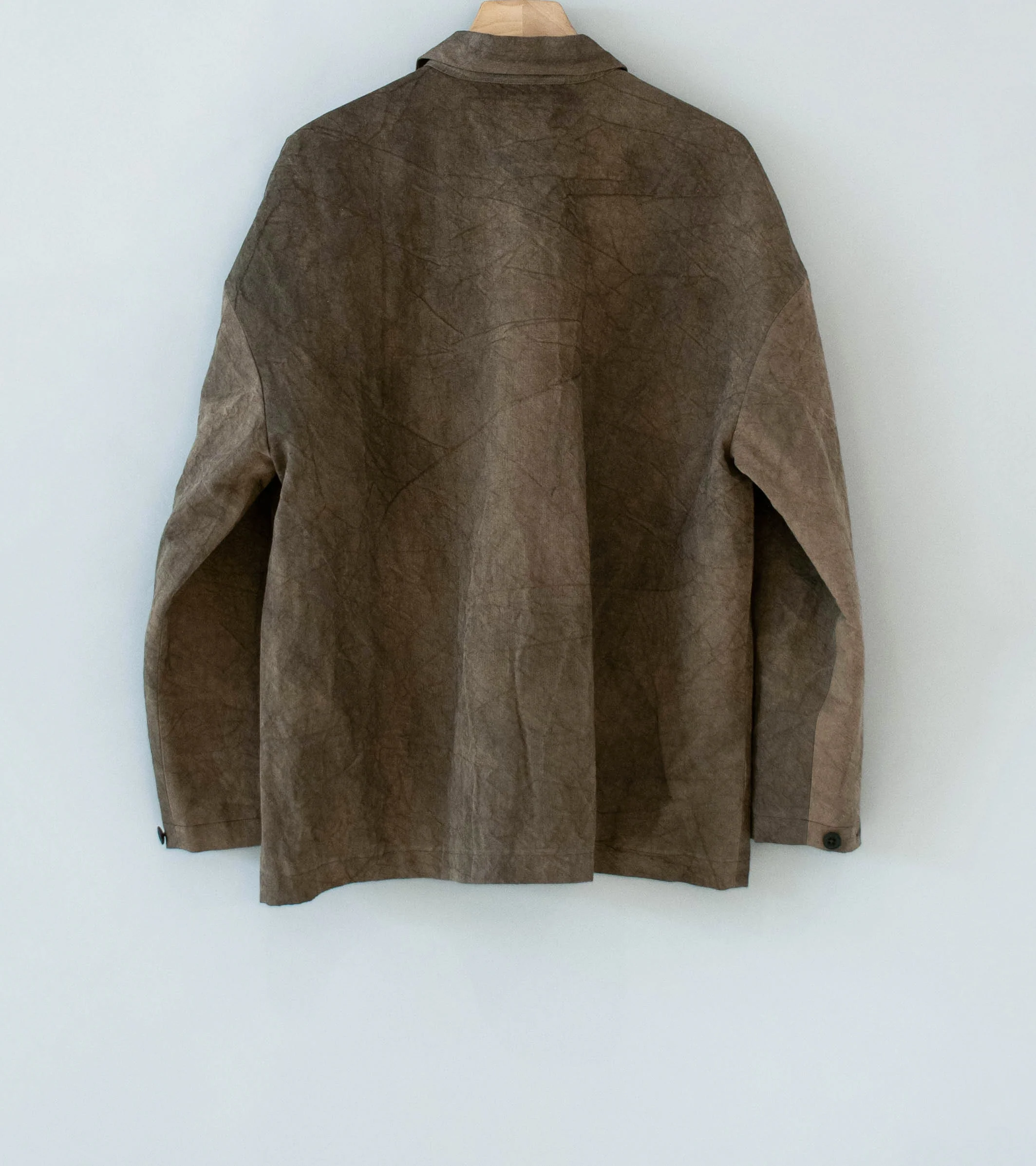Evan Kinori 'Field Shirt Two' (Brown Persimmon Iron Natural Dye Twill) - Image 6