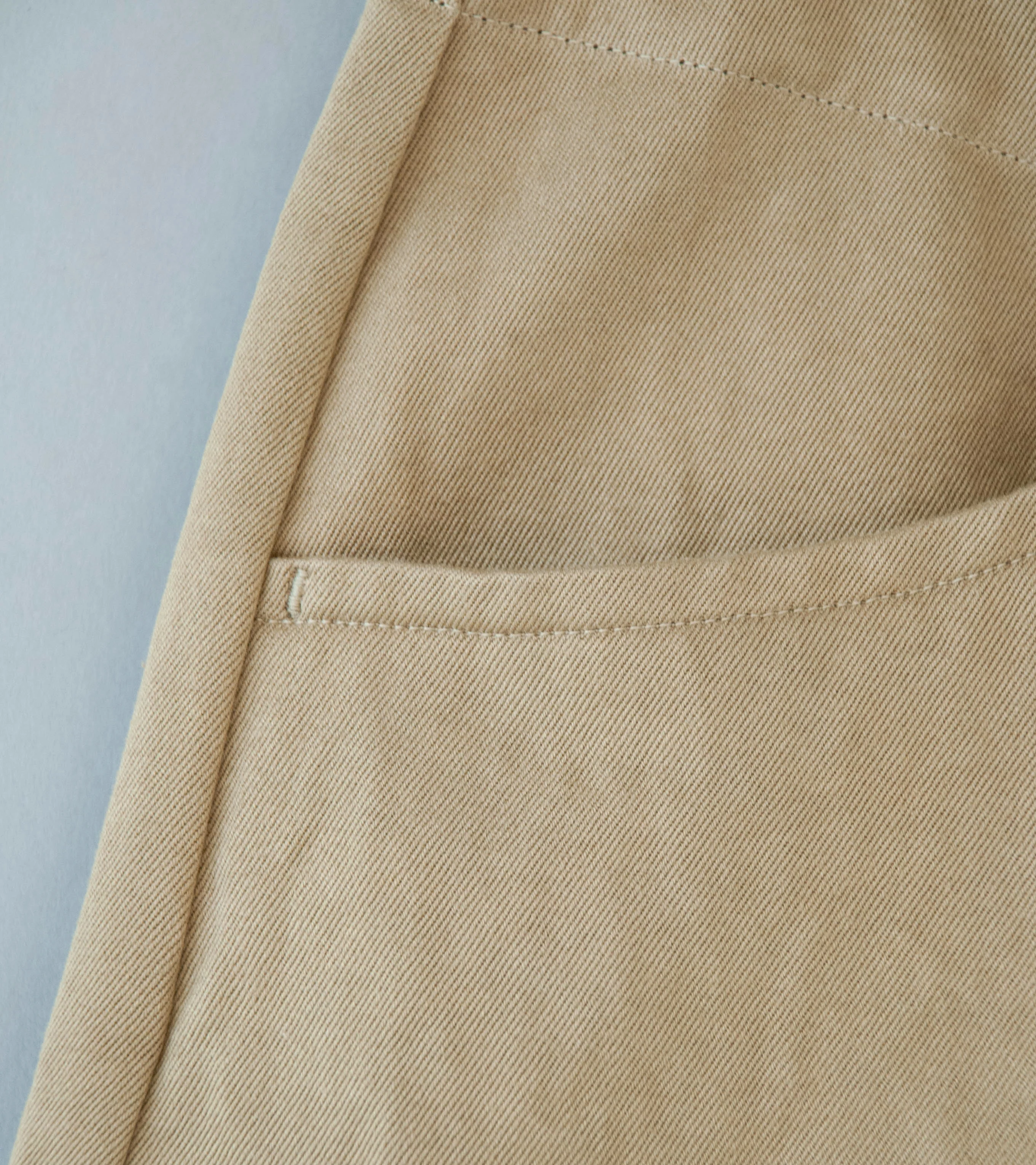Evan Kinori 'Four Pocket Pant' (Khaki Natural Gallnut Dye Cotton Washi Twill) - Image 3