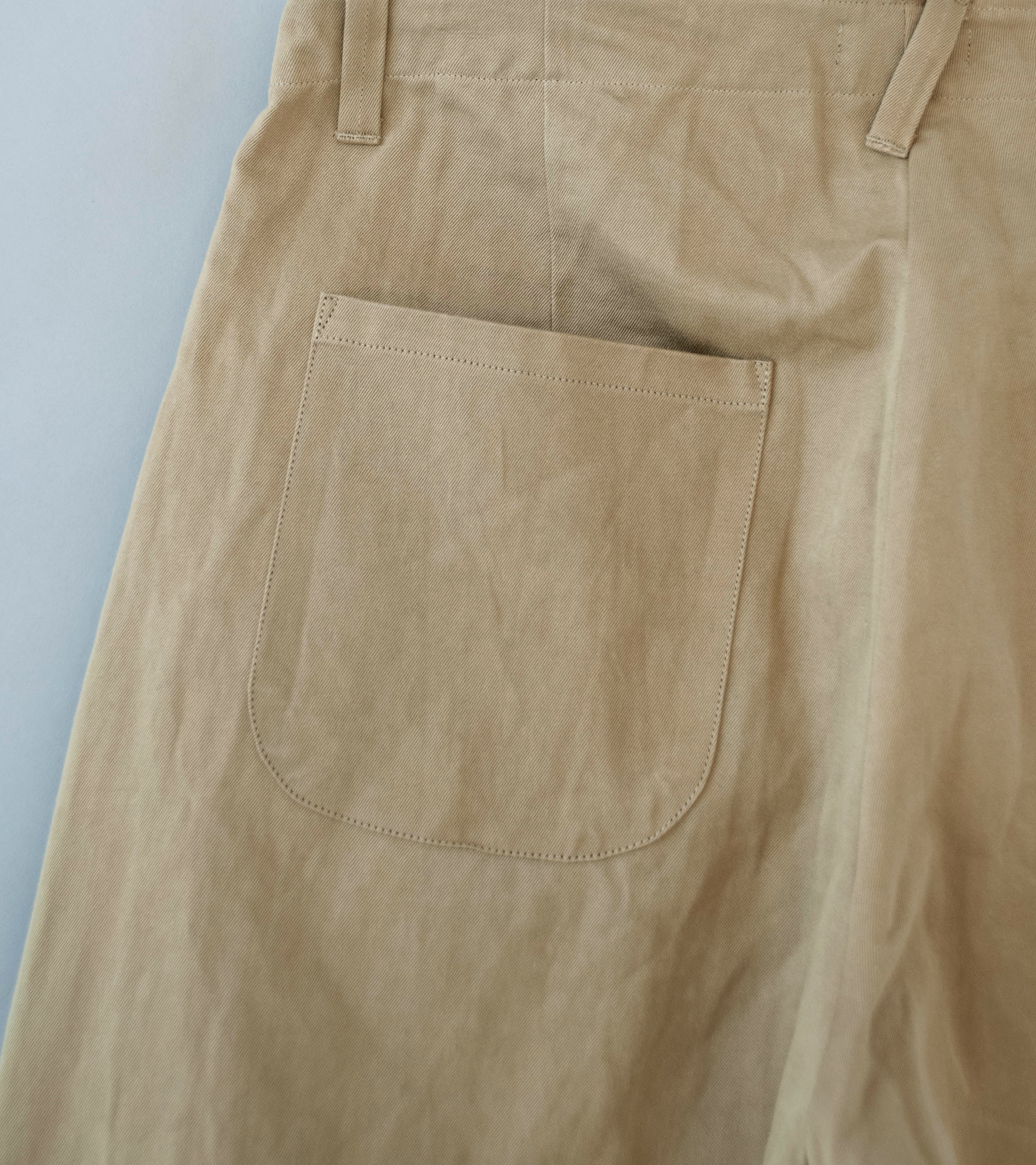 Evan Kinori 'Four Pocket Pant' (Khaki Natural Gallnut Dye Cotton Washi Twill) - Image 6