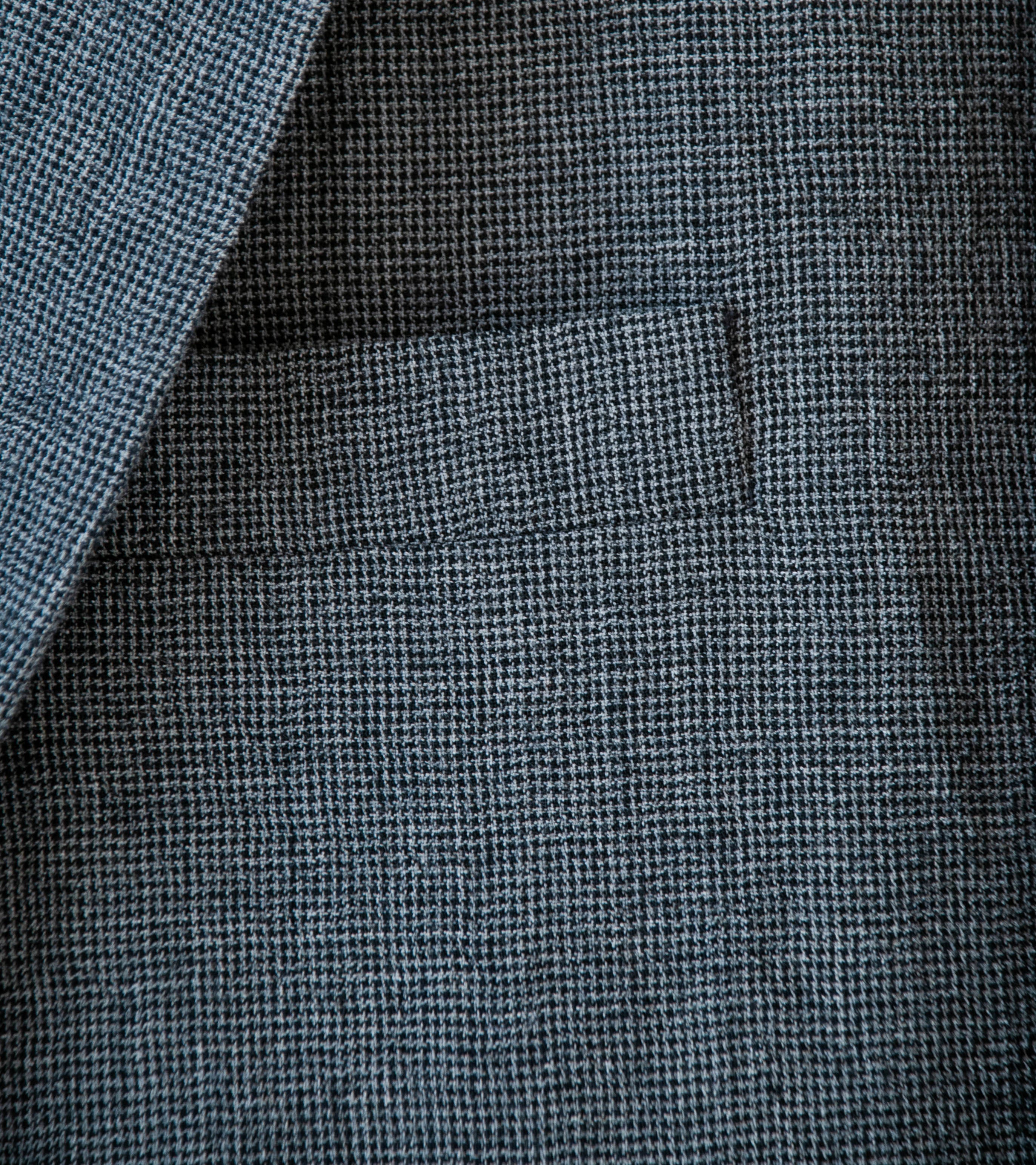 Evan Kinori 'Three Button Jacket' (Charcoal Black Wool Puppytooth) - Image 3