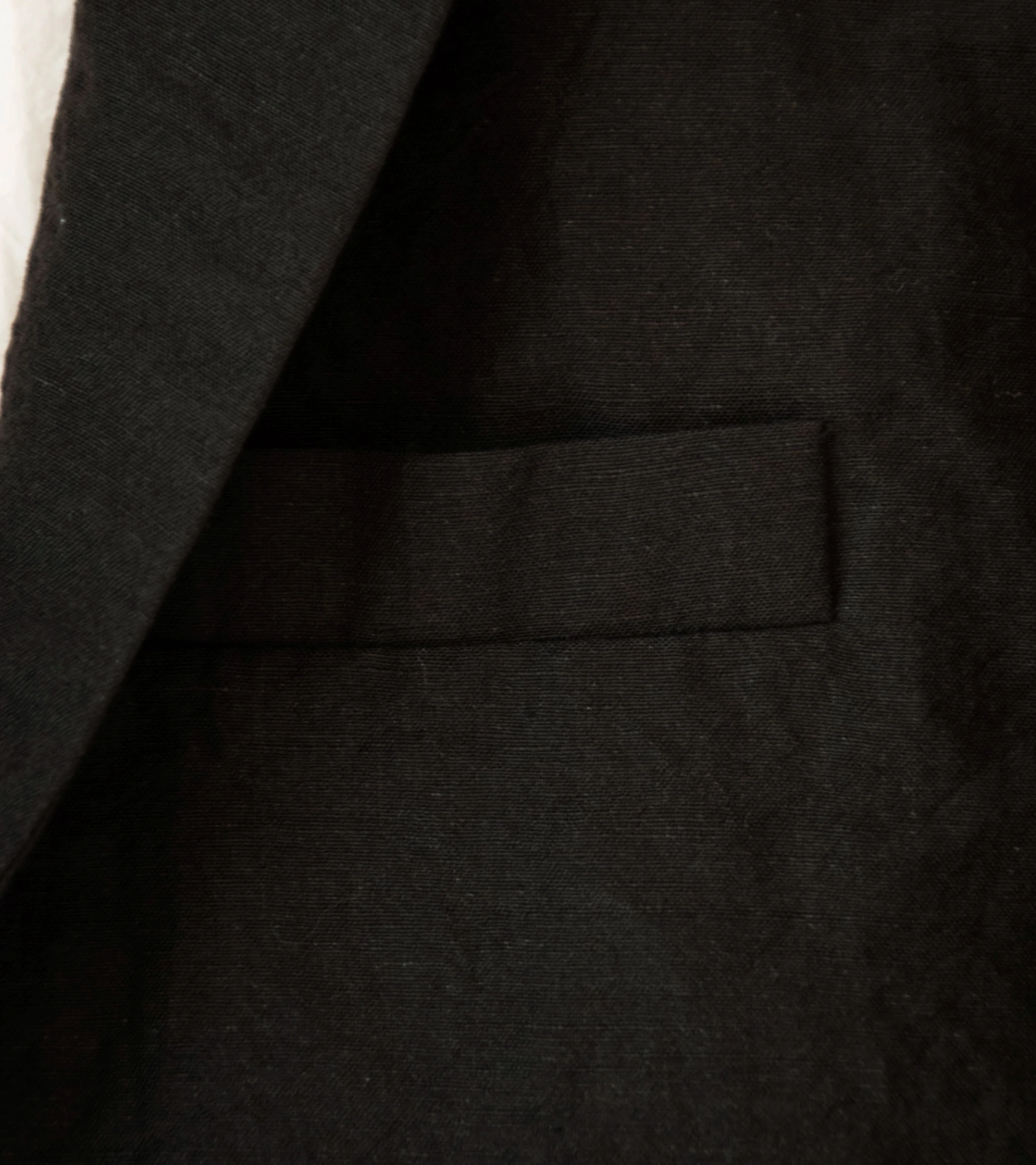 Evan Kinori 'Three Button Jacket' (Dark Brown Wool Linen Canvas) - Image 3