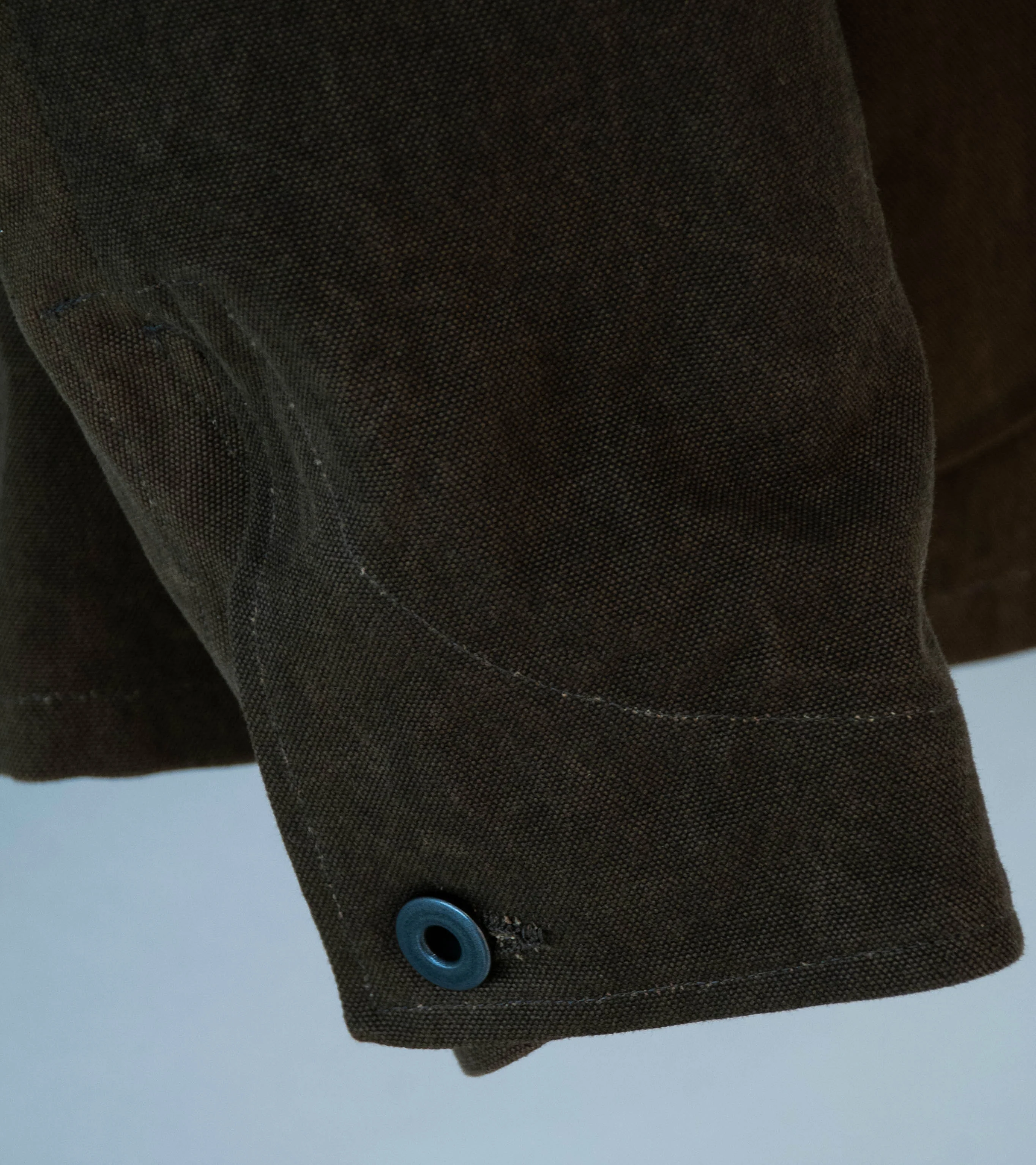 Evan Kinori 'Three Pocket Jacket' (Dark Olive Sumi Ink Dye Cotton Washi Canvas) - Image 5
