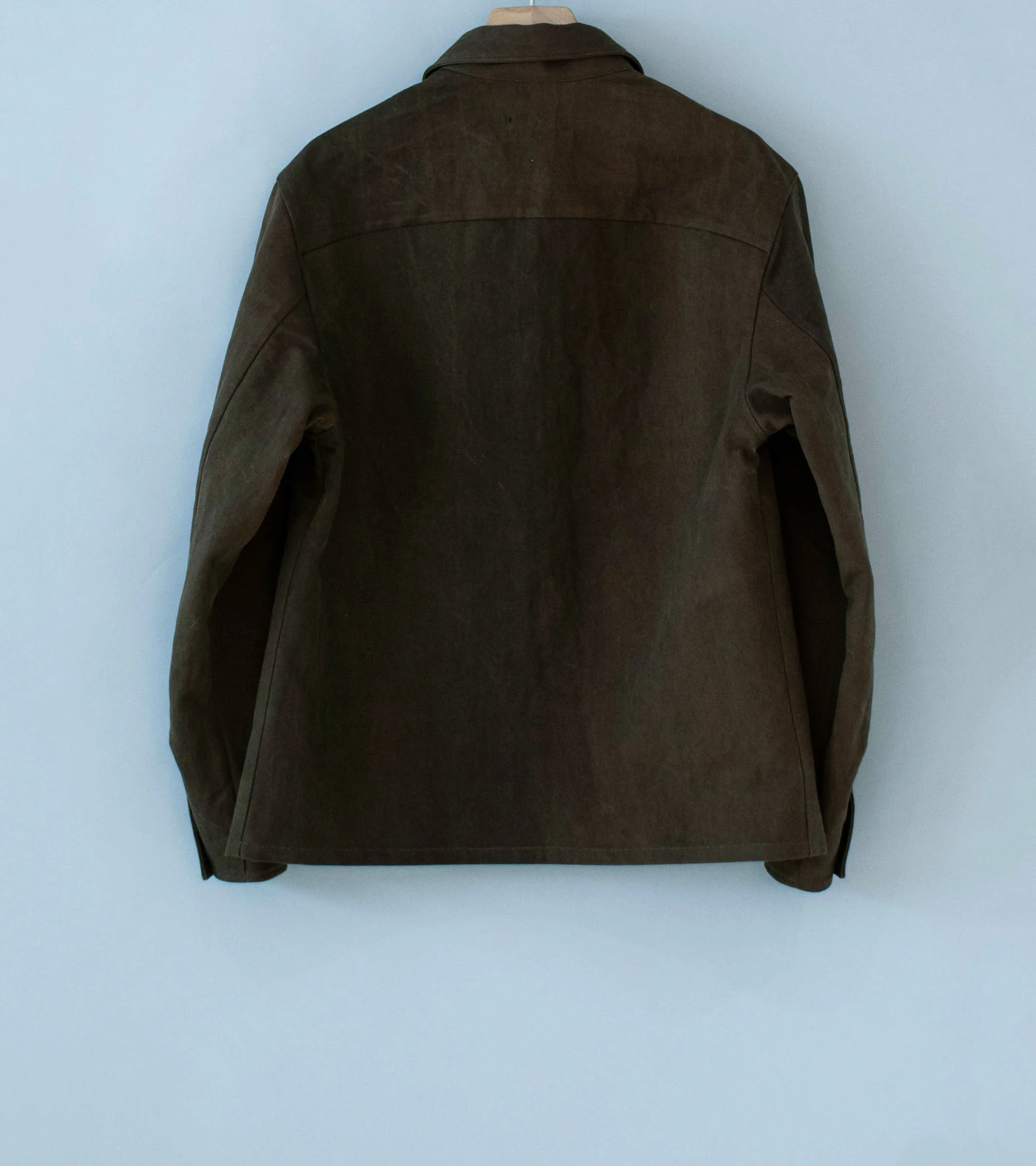 Evan Kinori 'Three Pocket Jacket' (Dark Olive Sumi Ink Dye Cotton Washi Canvas) - Image 7